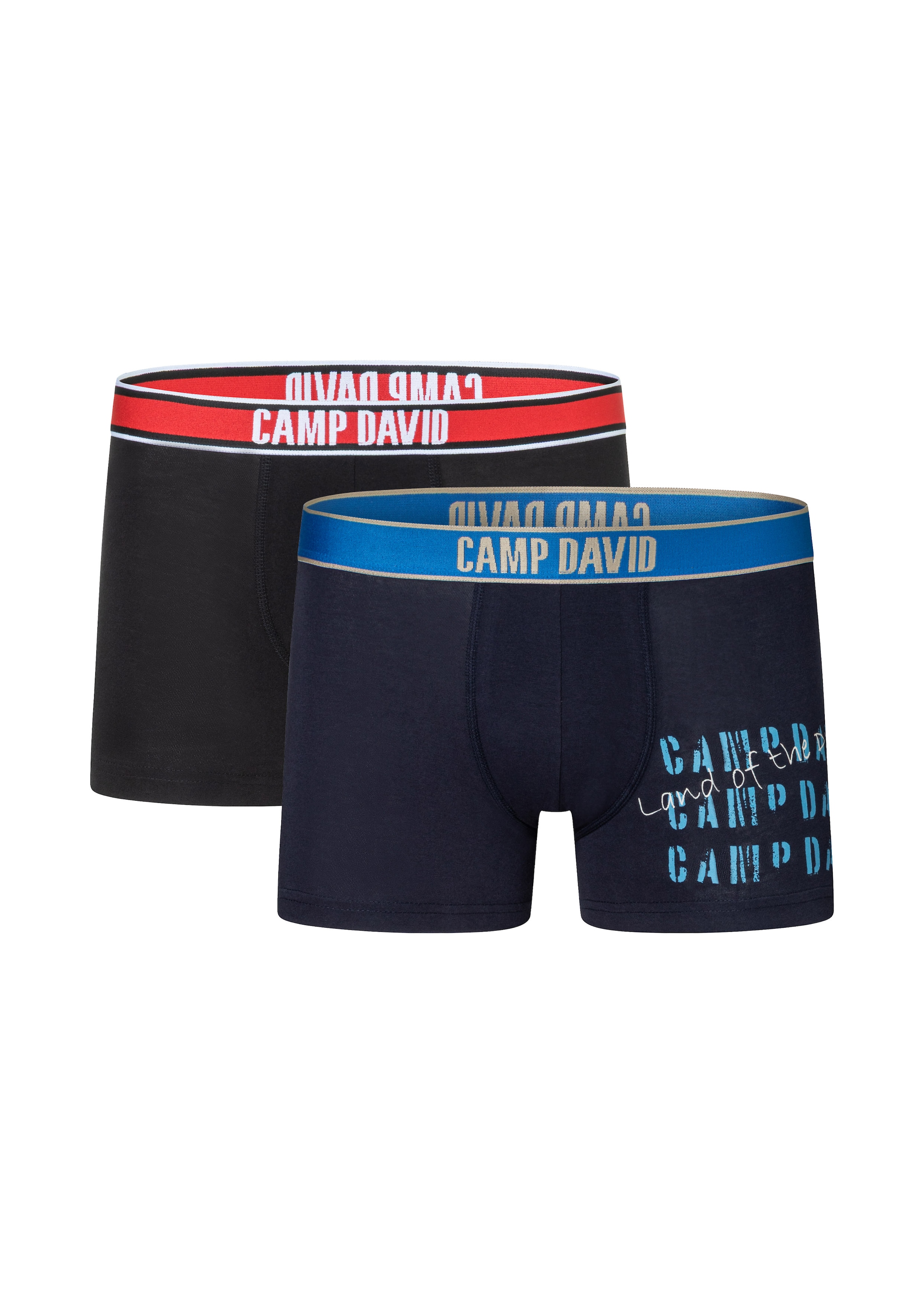 CAMP DAVID Boxershorts »casual« 2 Paar,  mit elastischem Bund