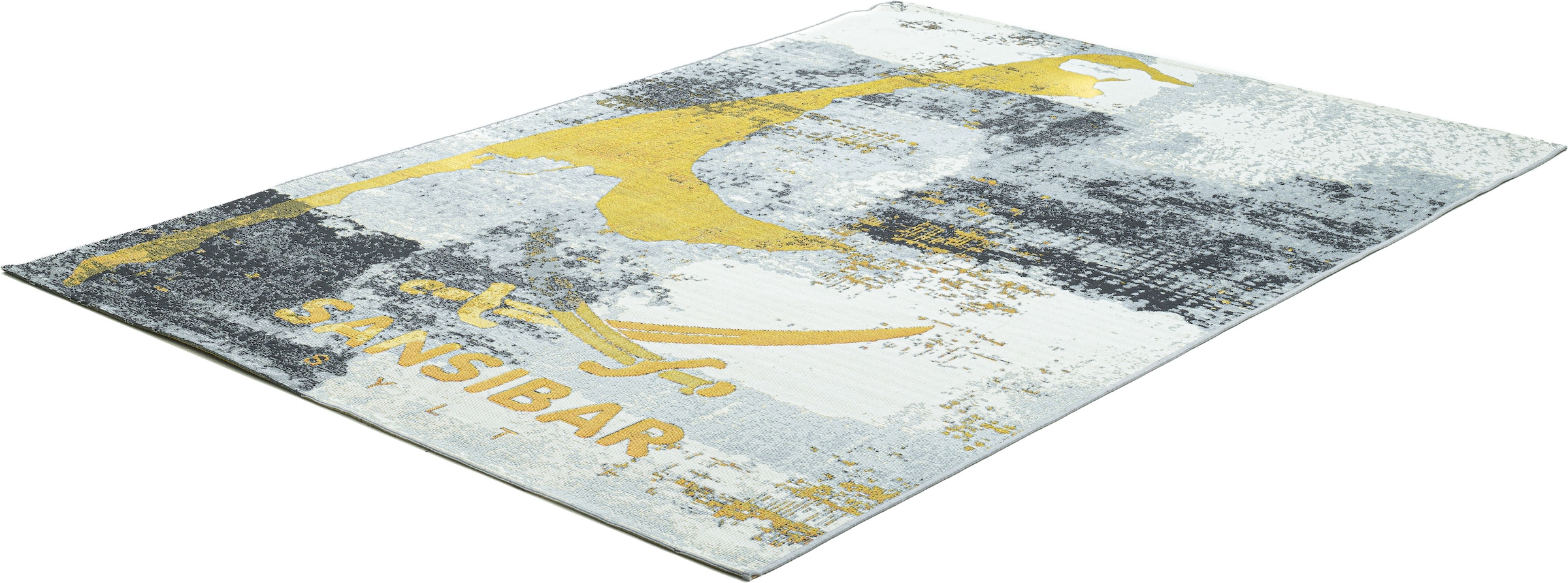 Sansibar Teppich »Rantum Beach SA-028« rechteckig 3 mm Höhe Flachgewebe, modernes Design, Motiv Sylt, In- und Outdoor geeignet
