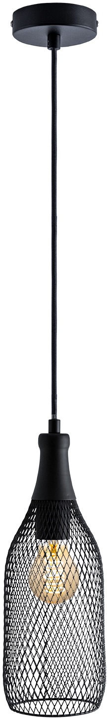 Paco Home Pendelleuchte »DESMOND«, 1 flammig, Leuchtmittel E27 | ohne Leuchtmittel, Hängelampe Esszimmer Esstischlampe Metall 1,5m Textilkabel Kürzbar