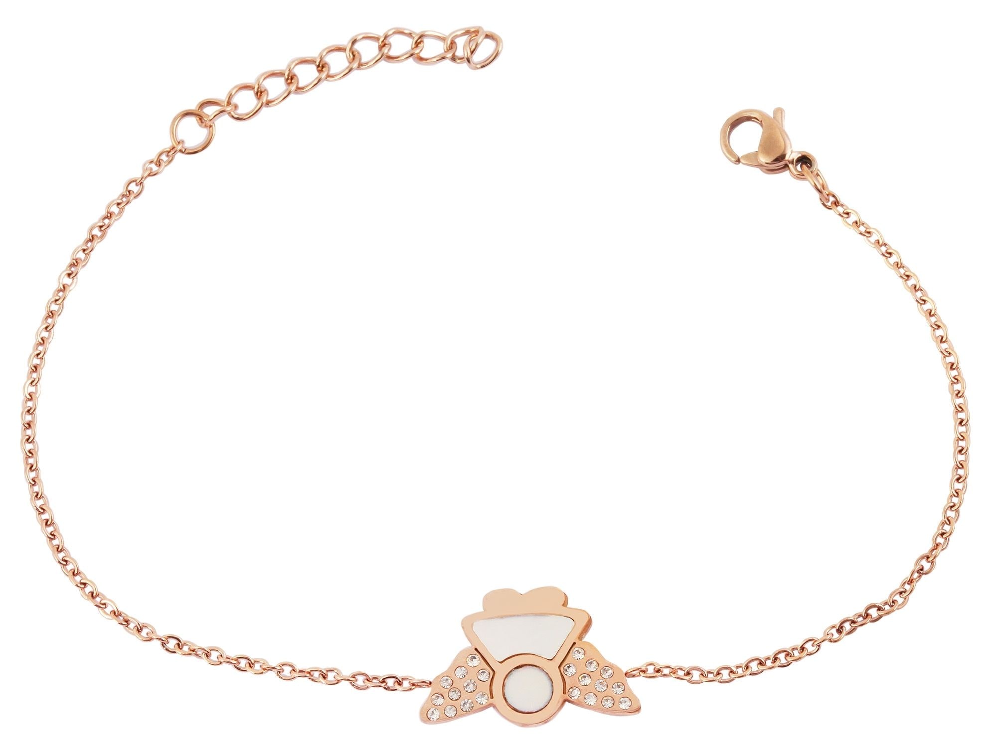 Adelia´s Armband »Damen Armband ¿ Engel aus Edelstahl mit Perlmutt 17 cm«