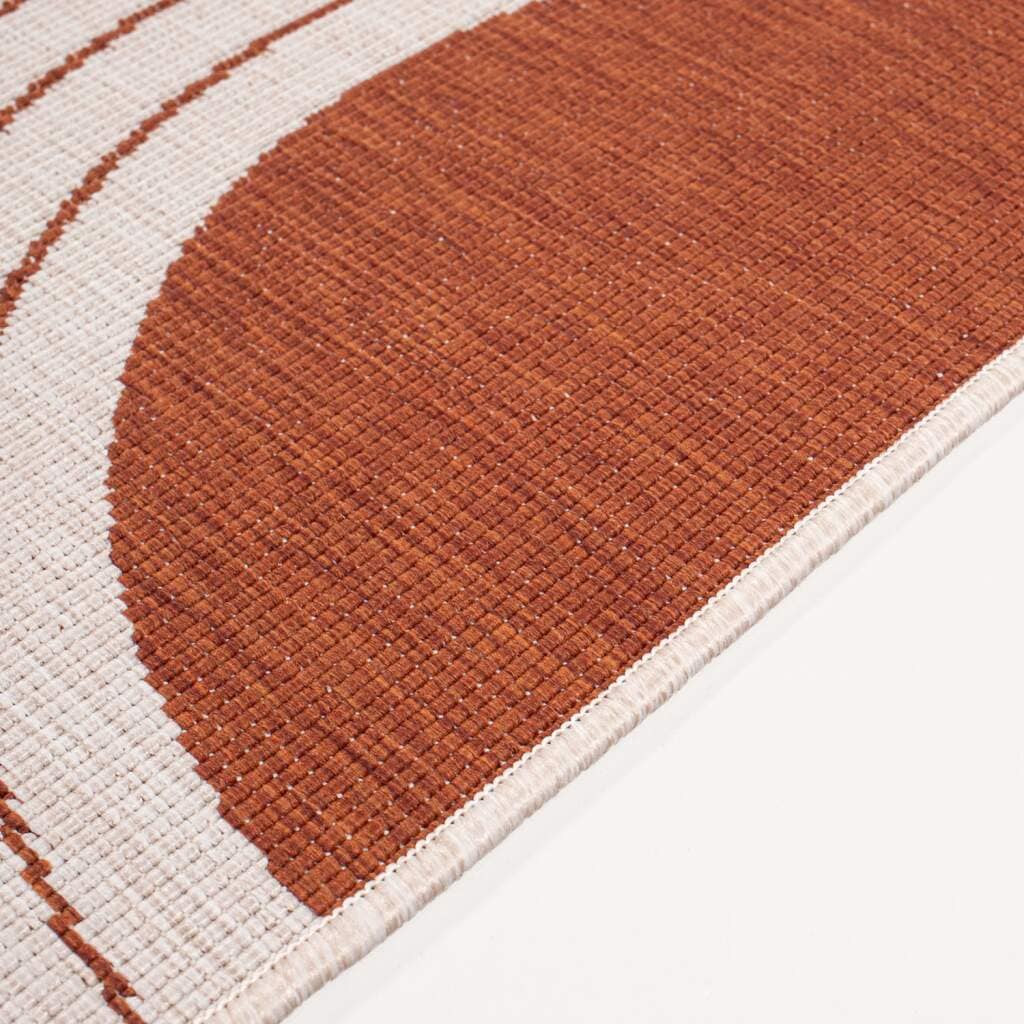 Carpet City Outdoorteppich »DUO RUG 5739«, rund, 5 mm Höhe, Wendeteppich Wetterfest In- & Outdoor, Balkon, Terrasse, Wohnzimmer