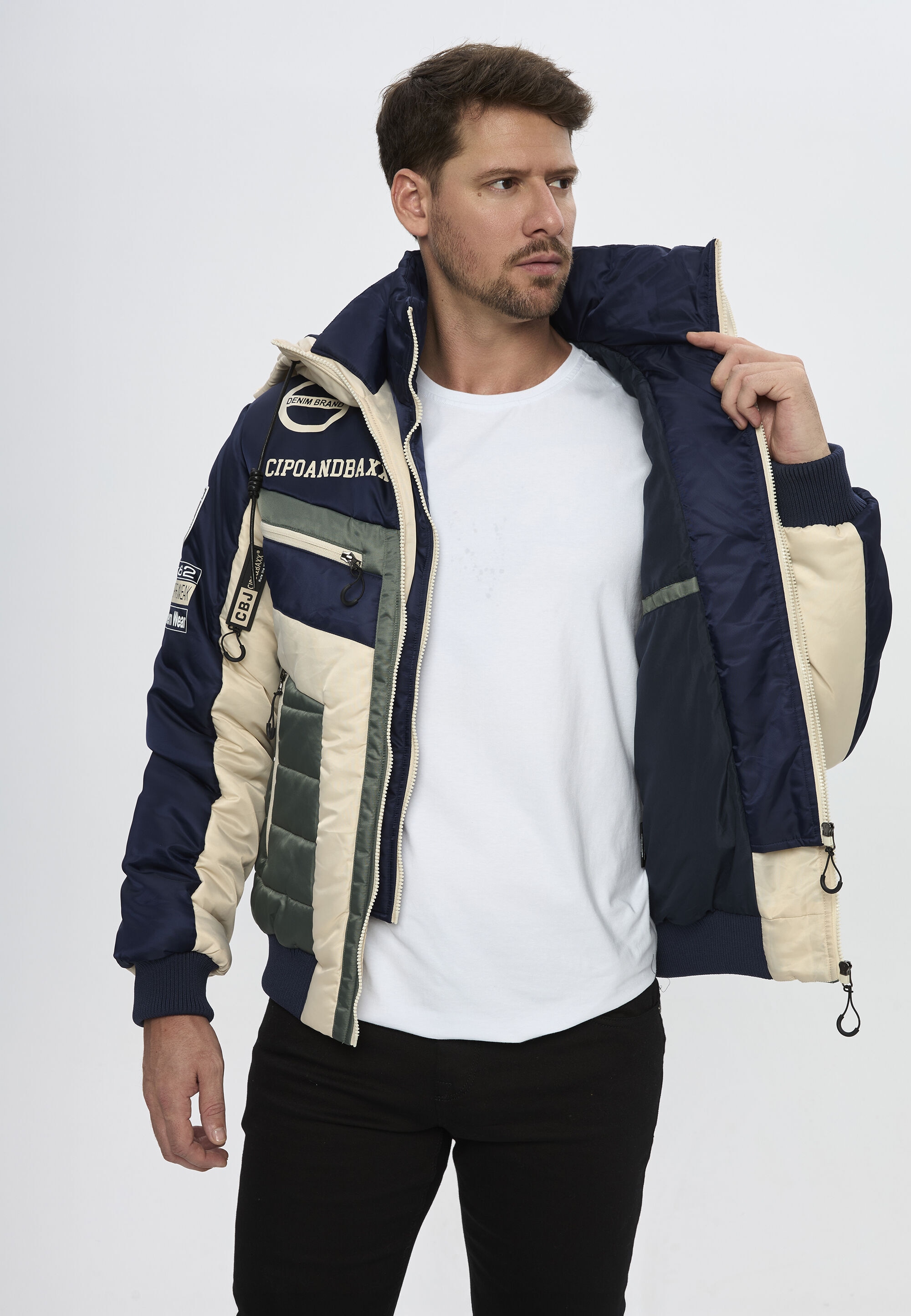 Cipo & Baxx Winterjacke »Winterjacke CM234« mit Kapuze