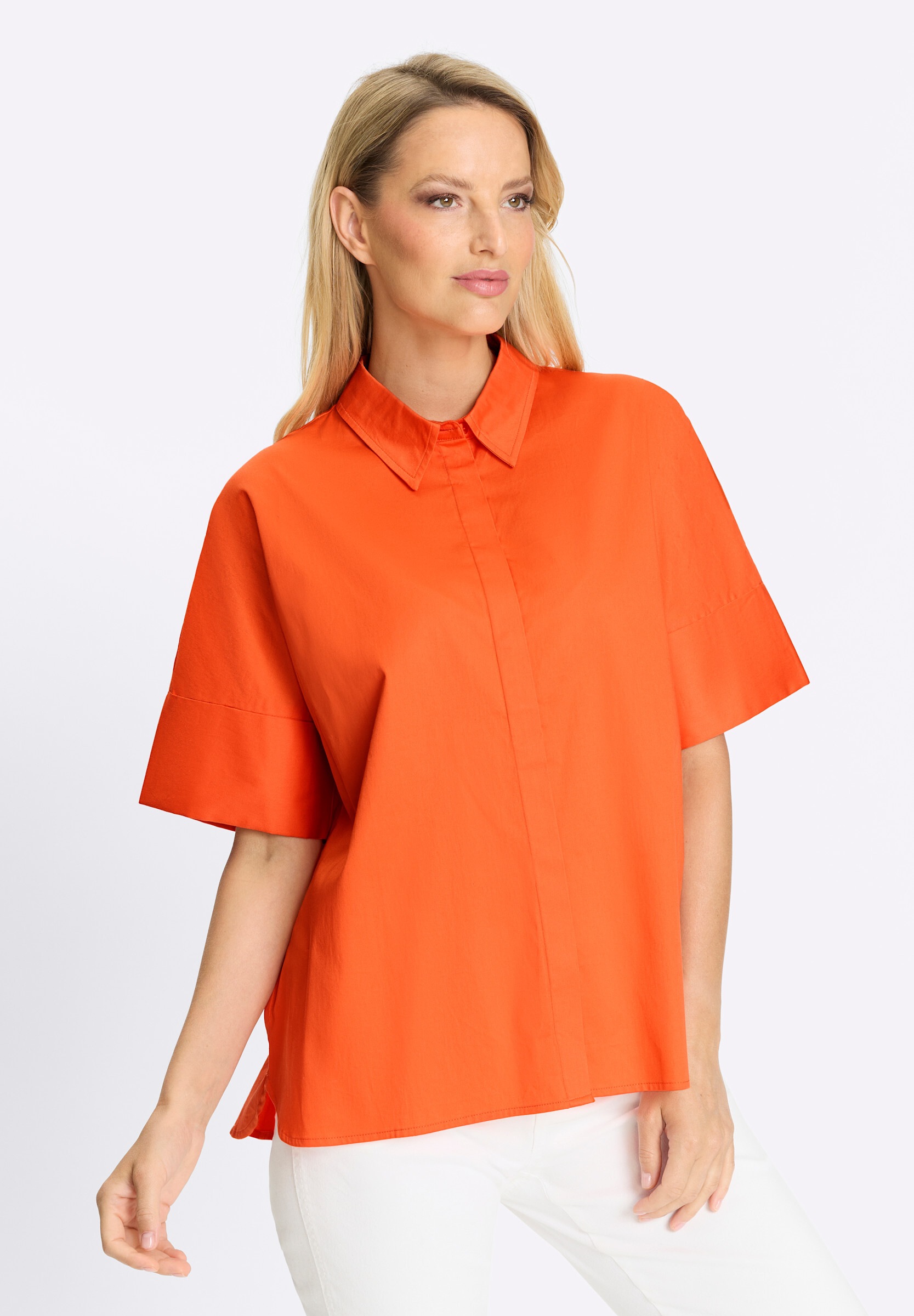 heine Hemdbluse »Bluse Kurzarmbluse oversized geschnitten«