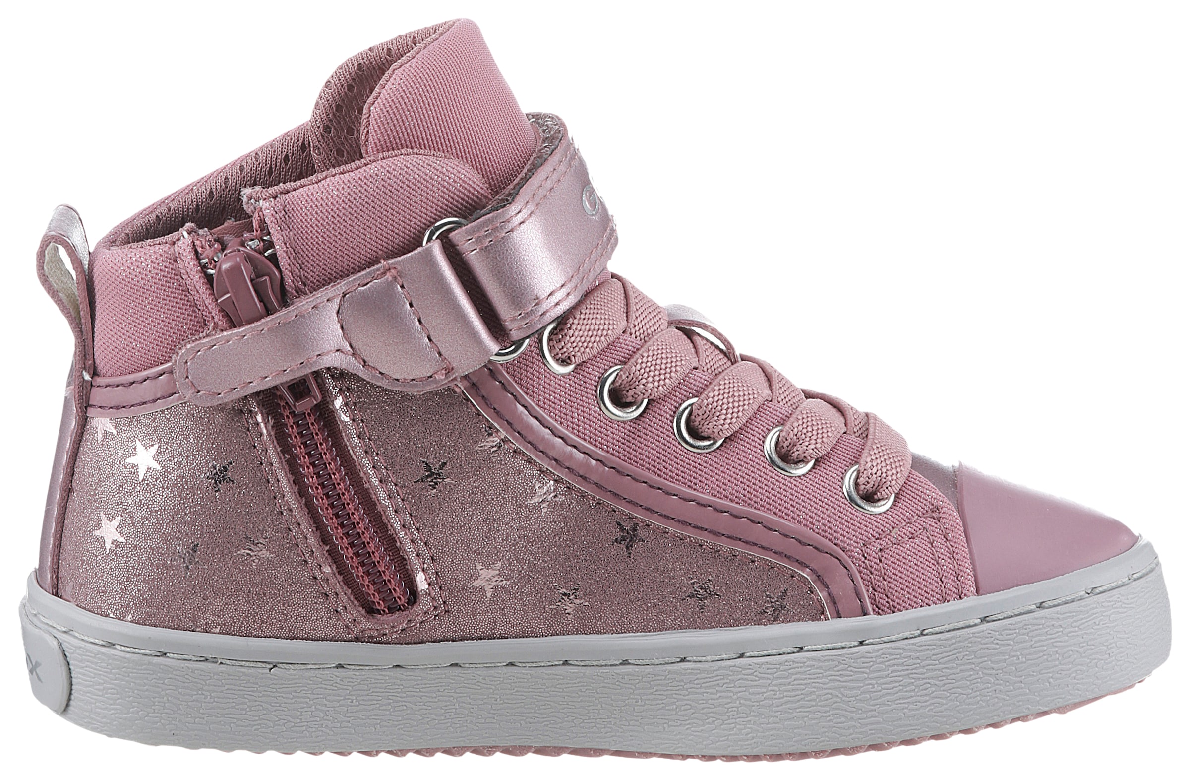 Geox Sneaker »J KALISPERA GIRL I«, High Top Sneaker, Schnürboots, Freizeitschuh mit Gummizug