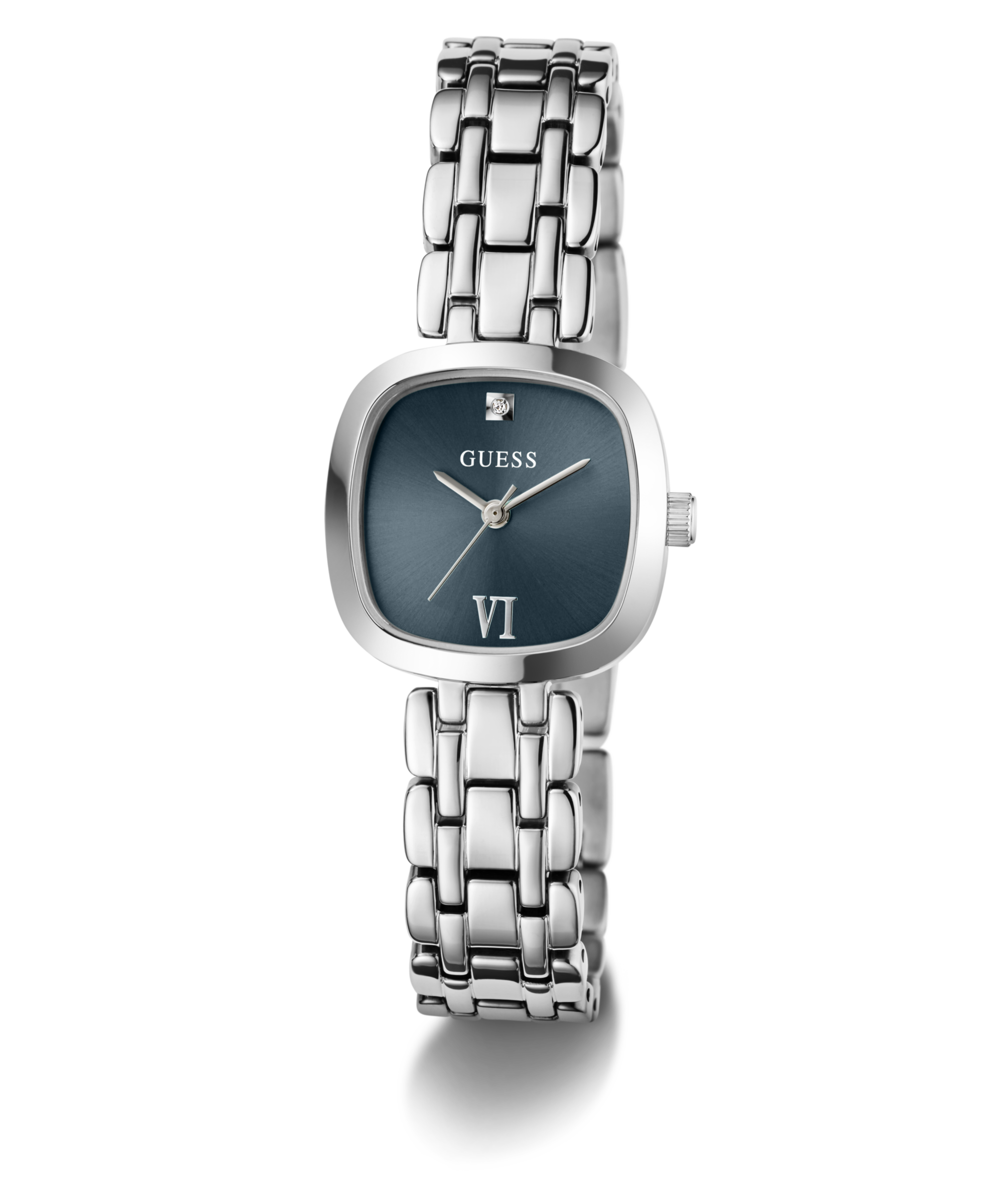 Guess Quarzuhr »HAZEL« Armbanduhr, Damenuhr, Edelstahlarmband, analog