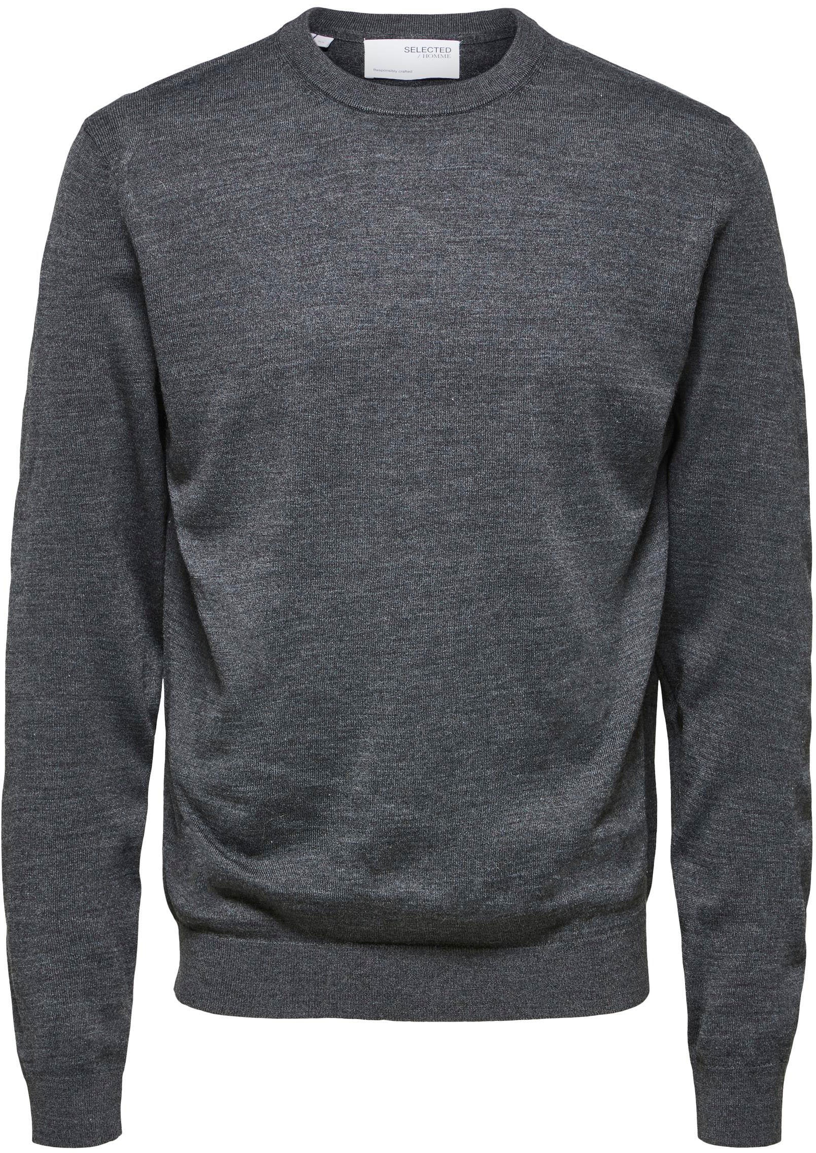 SELECTED HOMME Rundhalspullover »OWN MERINO COOLMAX KNIT«