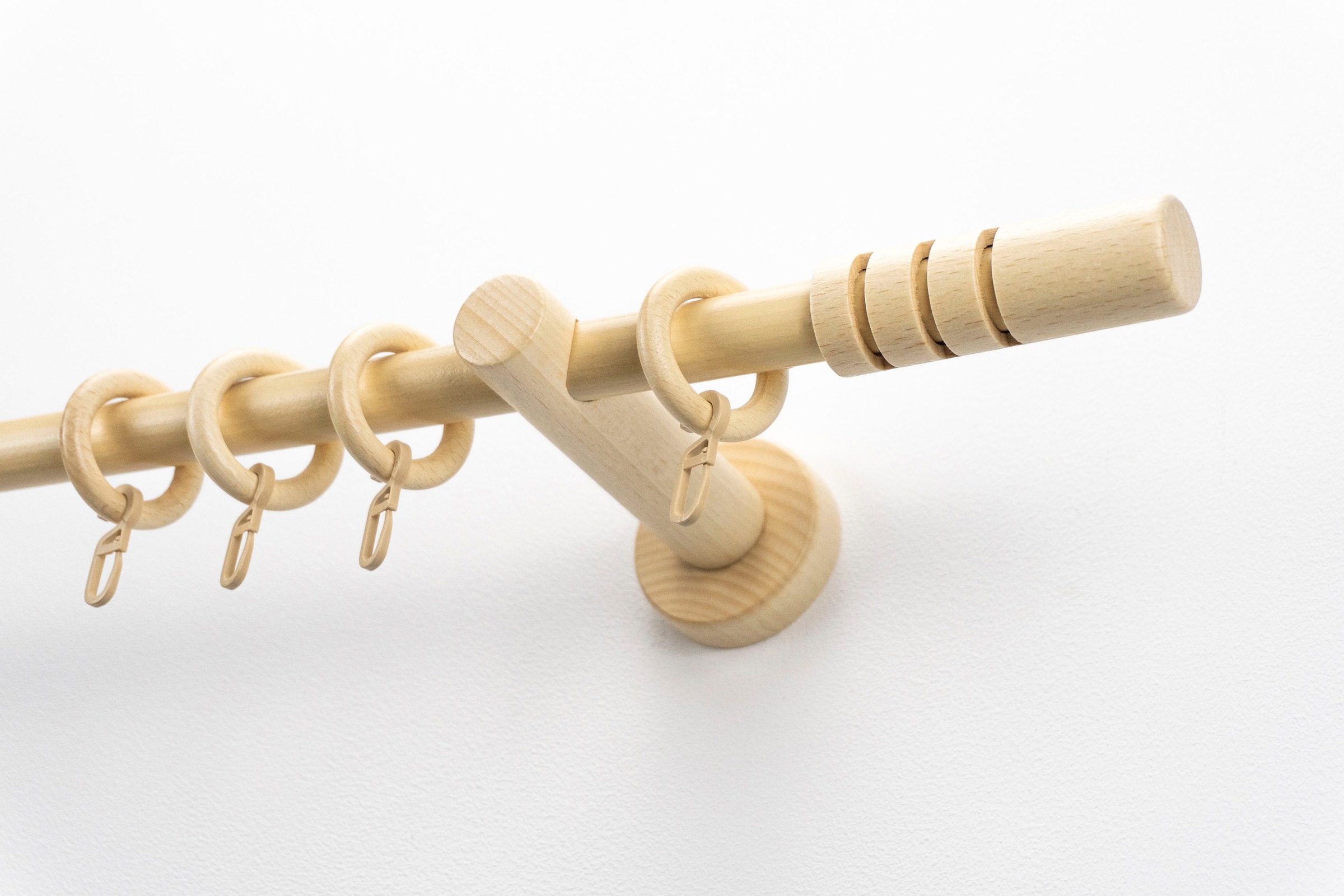 GARESA Gardinenstange »PEMPIA« Ø 20 mm 1 läufig-läufig Wunschmaßlänge Vorhanggarnitur, verlängerbar, Knopf m.Ausschnitten, mit Ringen