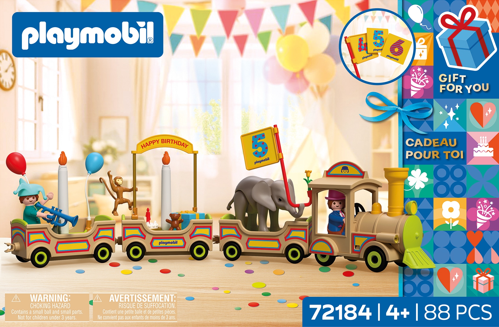 Playmobil® Konstruktions-Spielset »Geburtstagszug (72184)« Made in Europe