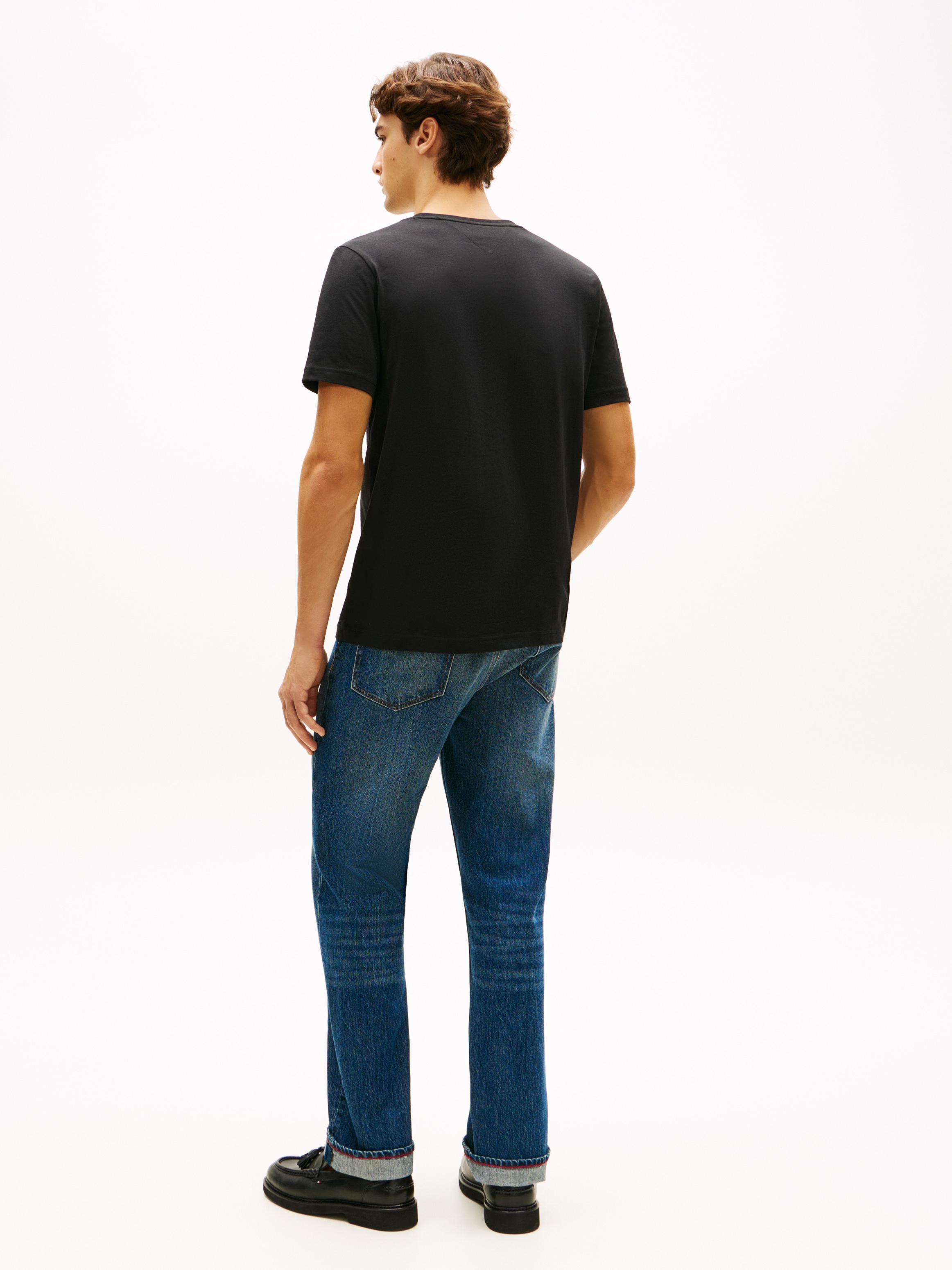 Tommy Hilfiger T-Shirt »BRAND LOVE TEXT BOX« regular fit, gerippter Rundhals