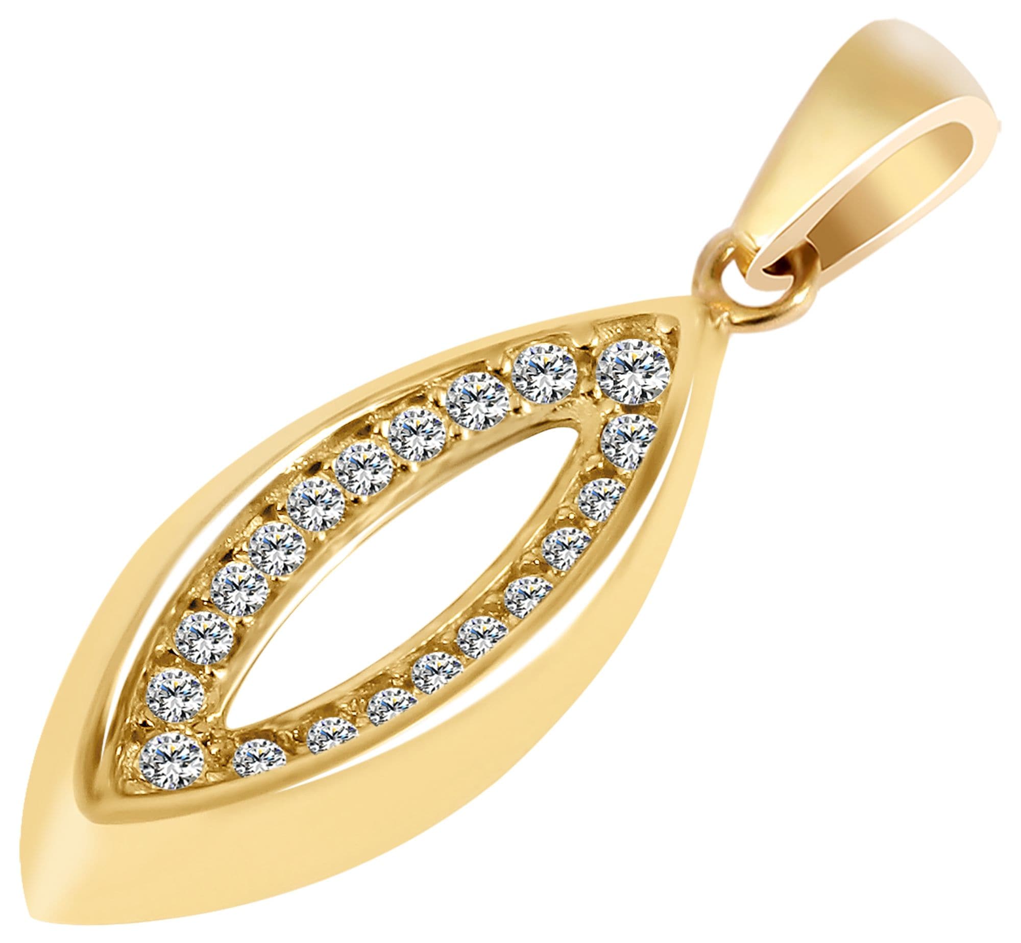 Adelia´s Kettenanhänger »Damen Anhänger aus 333 Gold mit Zirkonia«