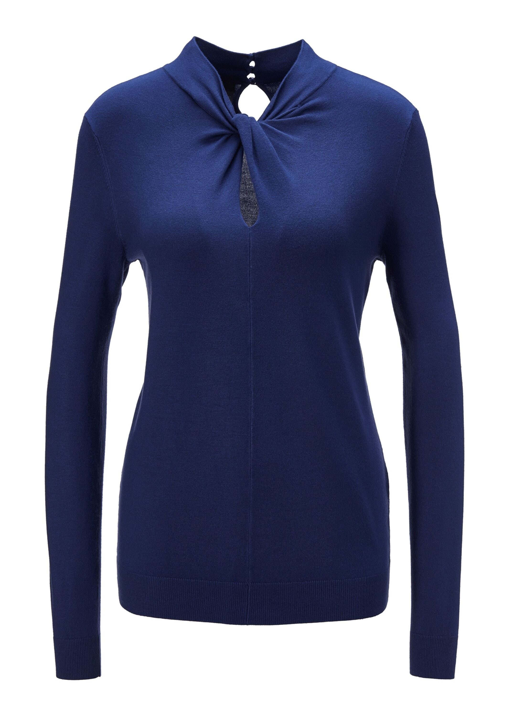 MADELEINE Longpullover »Pullover Pullover mit Knoten am Stehkragen«