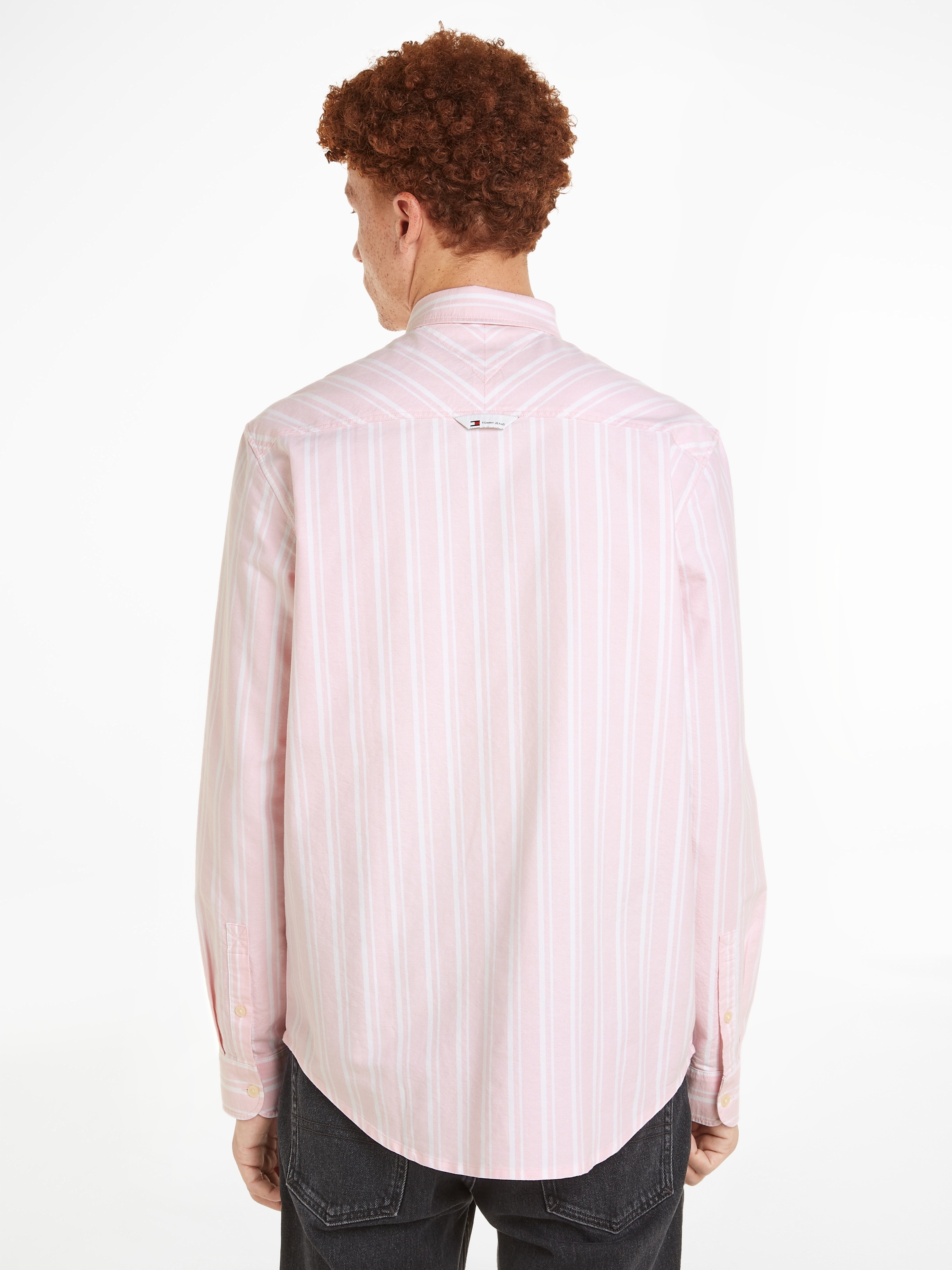 Tommy Jeans Langarmhemd »TJM REG OXFORD STRIPE SHIRT«, mit Brusttasche