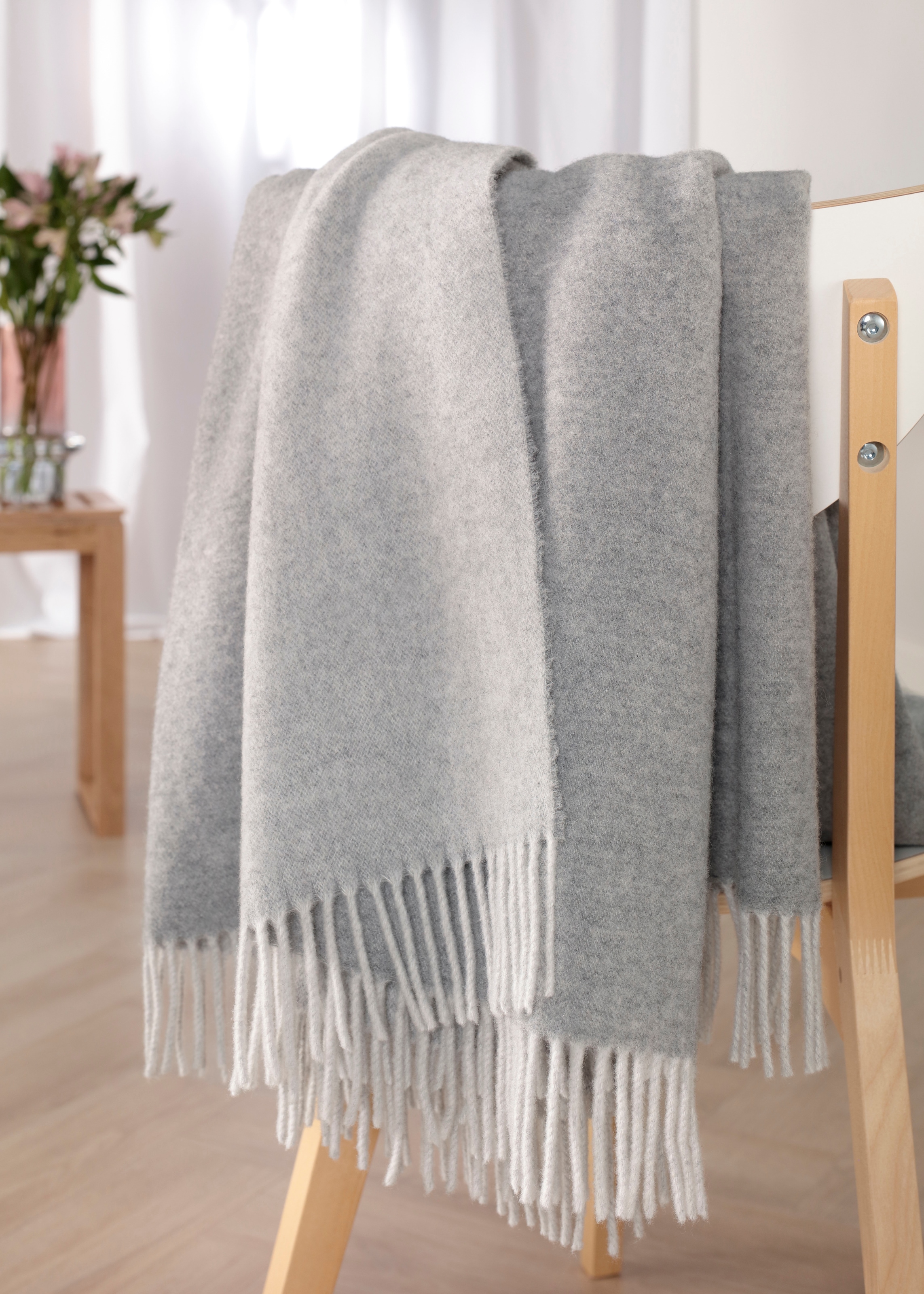Biederlack Plaid »Plaid Soft Impression im Doubleface-Look«, Wolle-Kaschmir-Mix