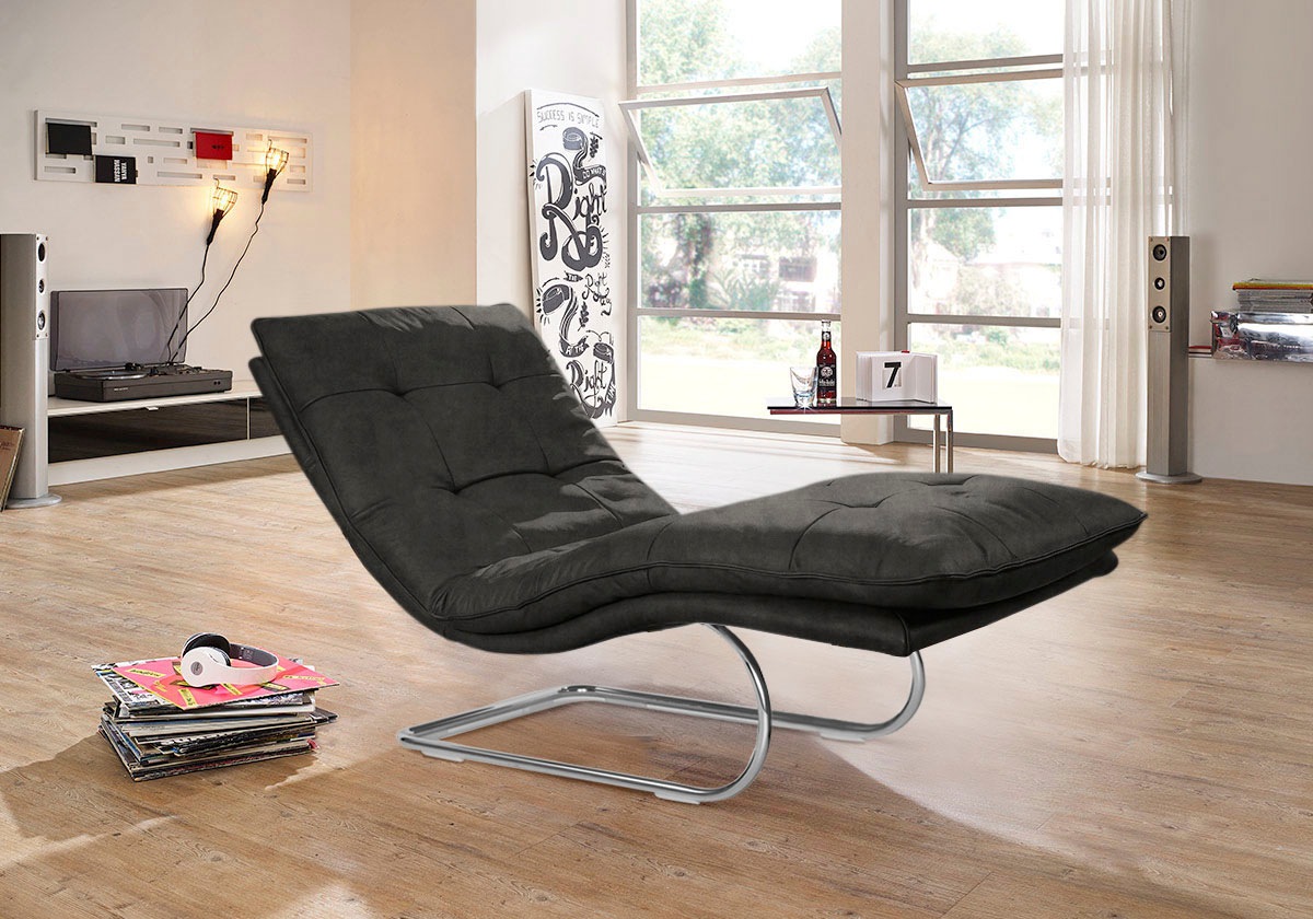 W.SCHILLIG Relaxliege »daily dreams«, in Waffelkissen-Optik, wahlweise mit Motor, Freischwingergestell