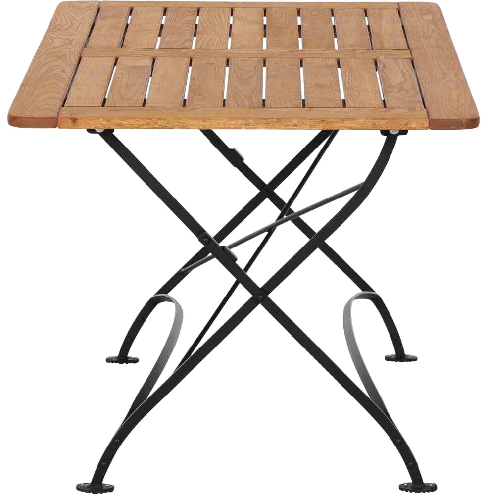 Siena Garden Gartentisch »Peru III«, (1 St.), BxTxH: 80x120x78 cm,Stahlgestell schwarz, Tischplatte aus Robinienholz