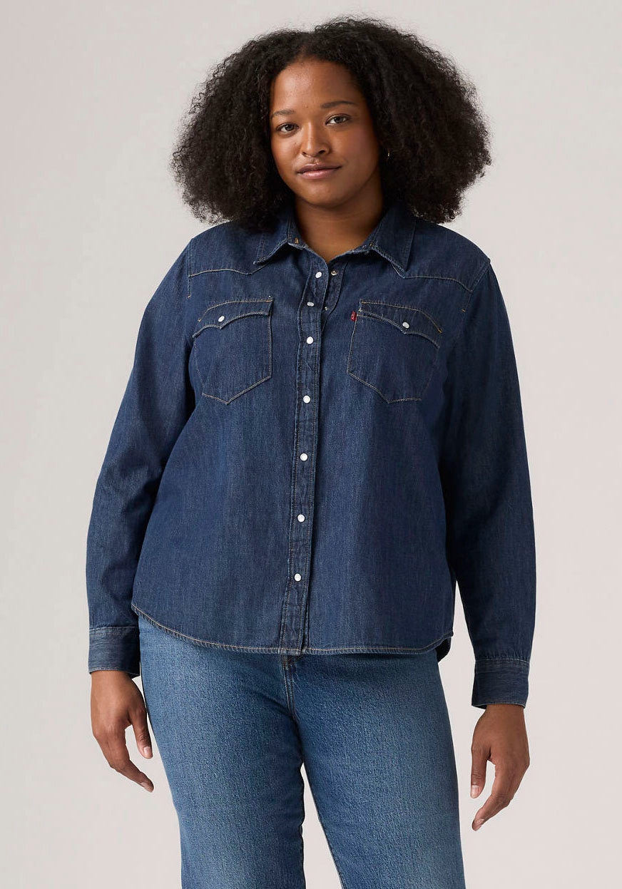 Levi's® Plus Jeansbluse »PL ULTIMATE WESTERN T3« mit Taschen