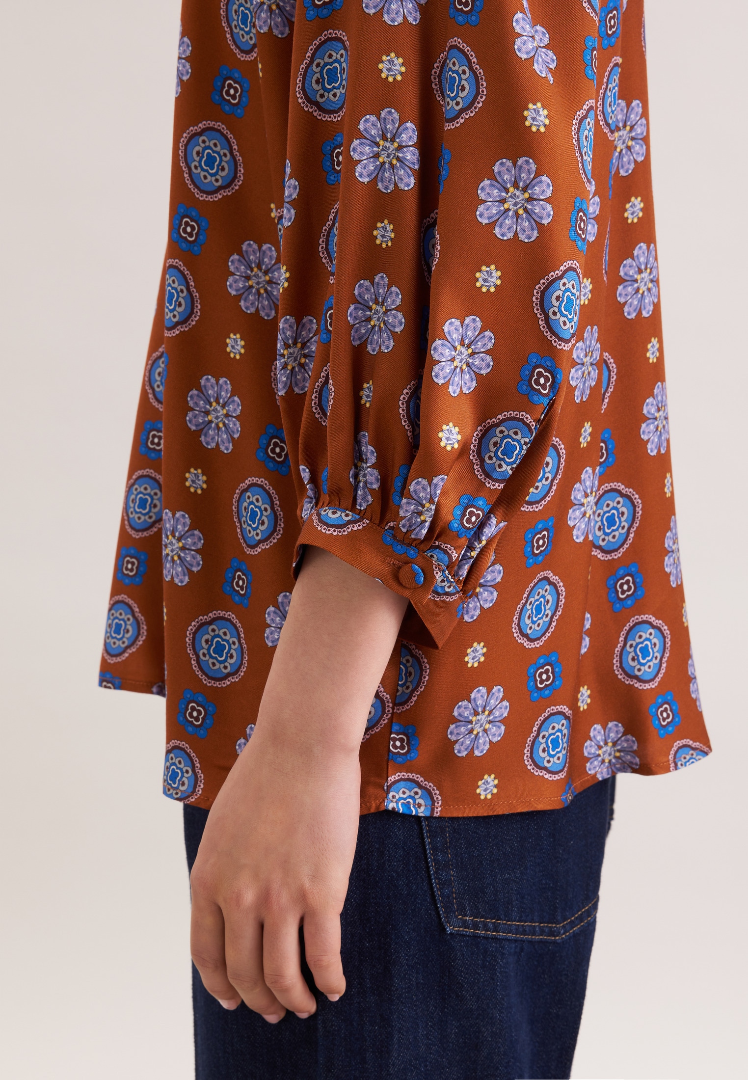 seidensticker Klassische Bluse Tunika Druck