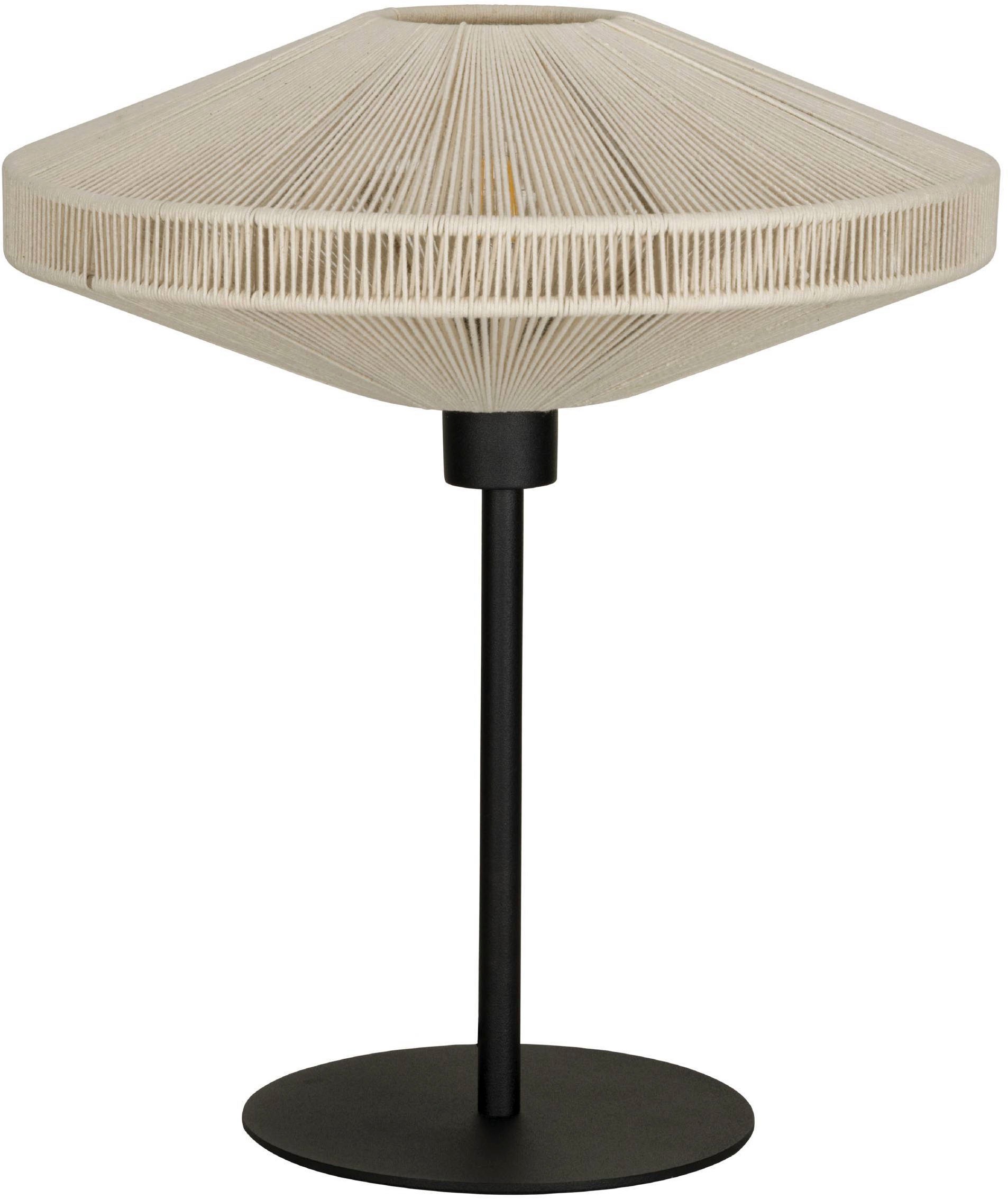 EGLO Tischleuchte »Midsumer Tischlampe, Japanisch, Metall und Textil, E27, Nachtischlampe« E27 1 Stk. Tischleuchte - H44 x Ø38 cm - schwarz - 1X40W exkl.