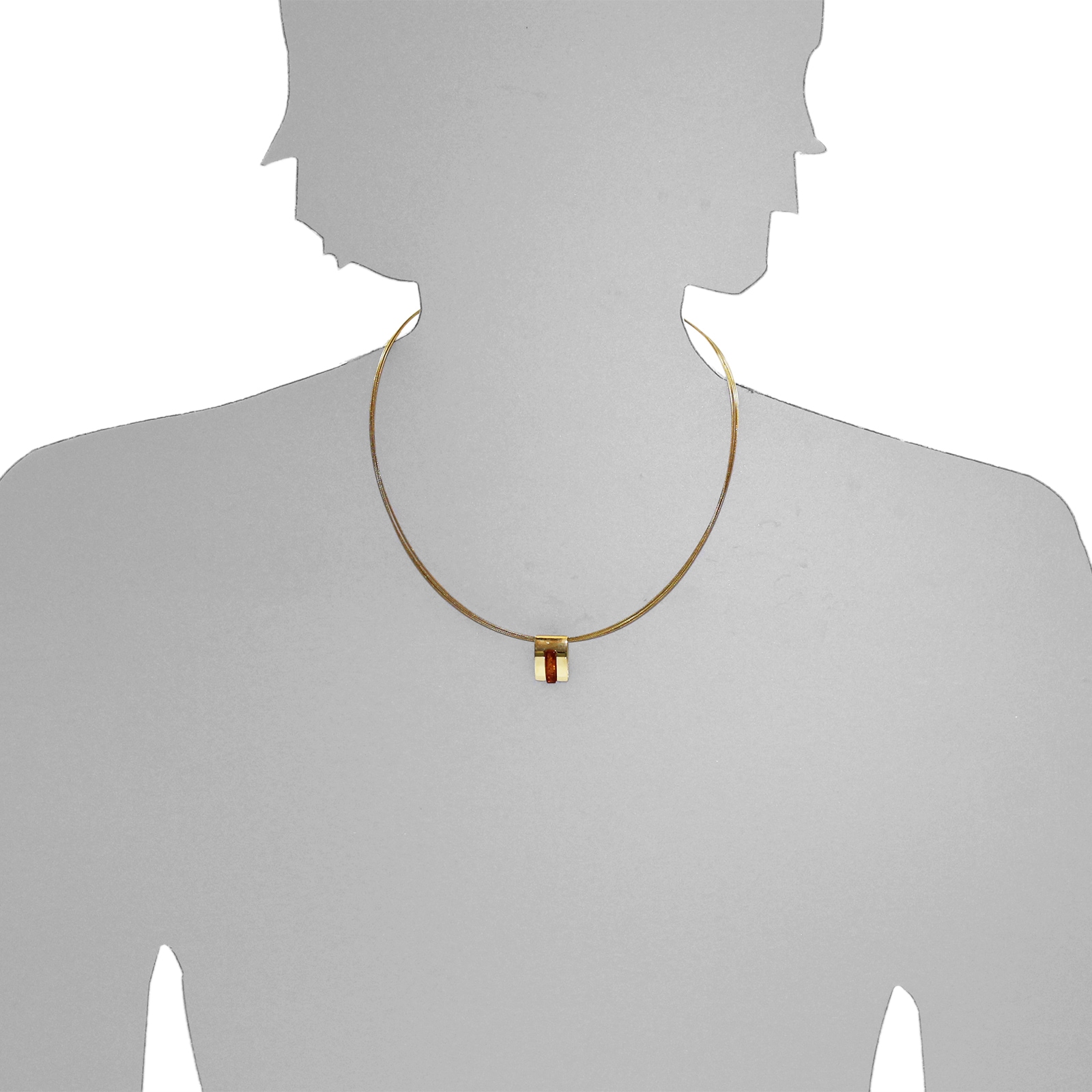 OSTSEE-SCHMUCK Kette mit Anhänger »- Gleiter-Ulsa - Silber 925/000, vergoldet - Bernstein«
