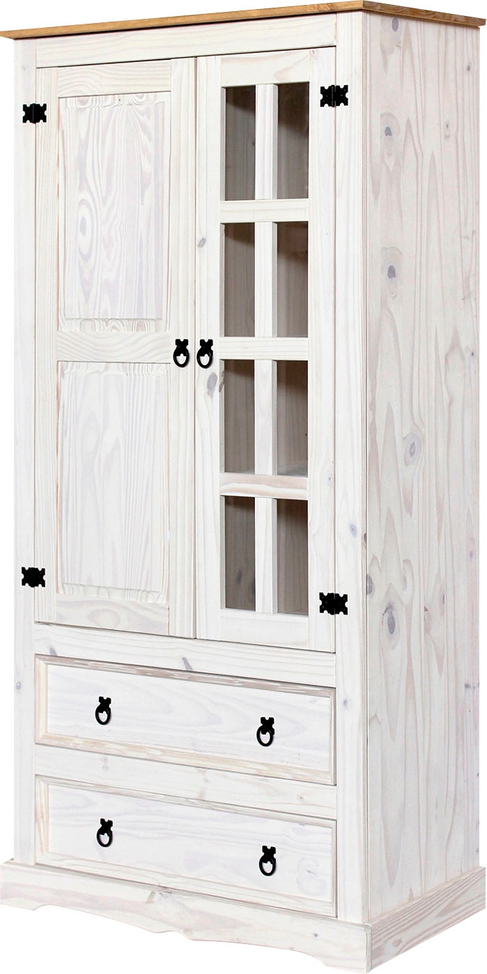 Möbilia Vitrine Ziergriffe und Scharniere aus Metall