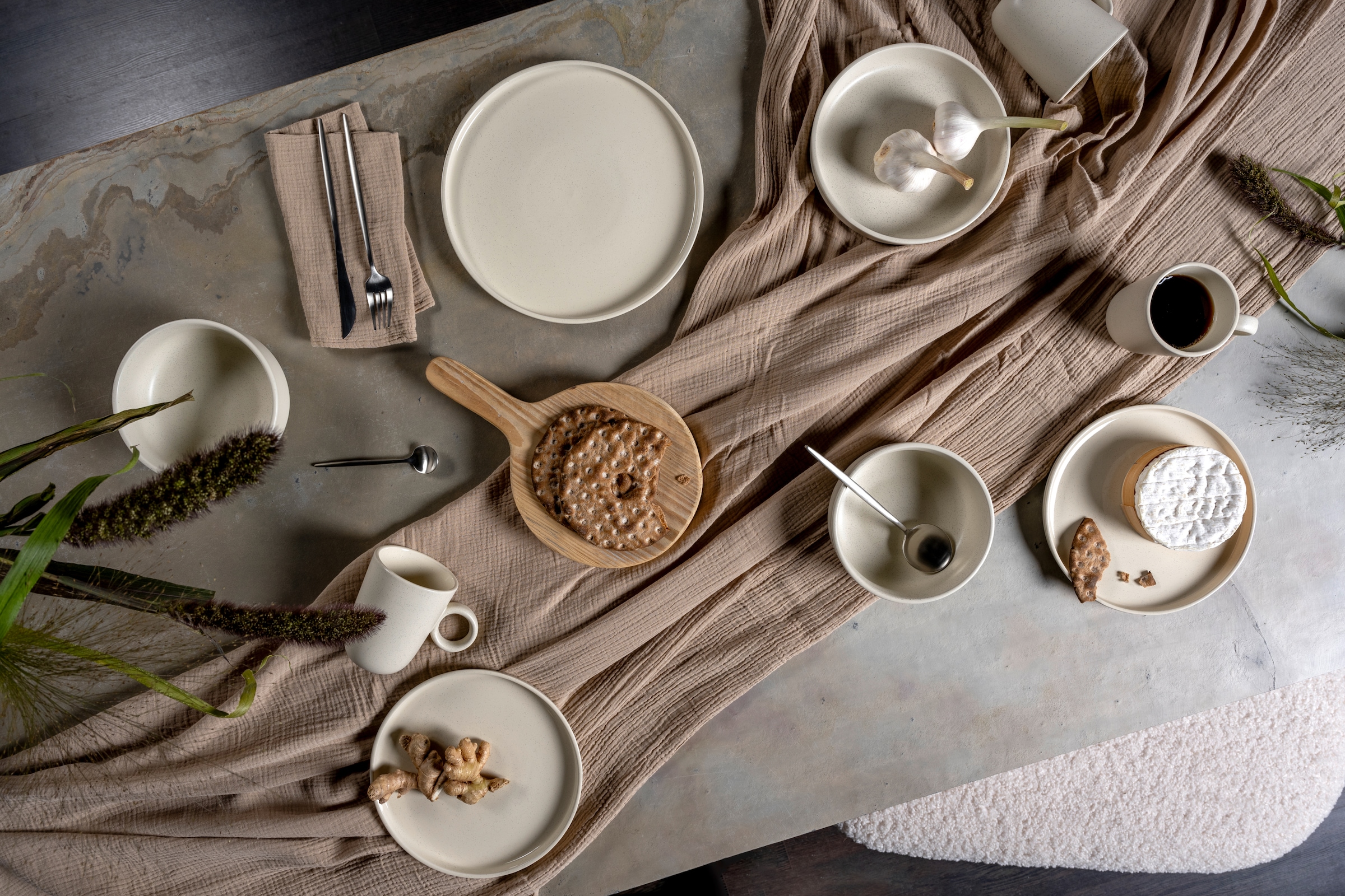 LEONARDO Teller-Set »Speiseteller ROMA, Keramikteller, ca. 22 cm, 6-teilig« Geschirr-Set, Service, spülmaschinengeeignet