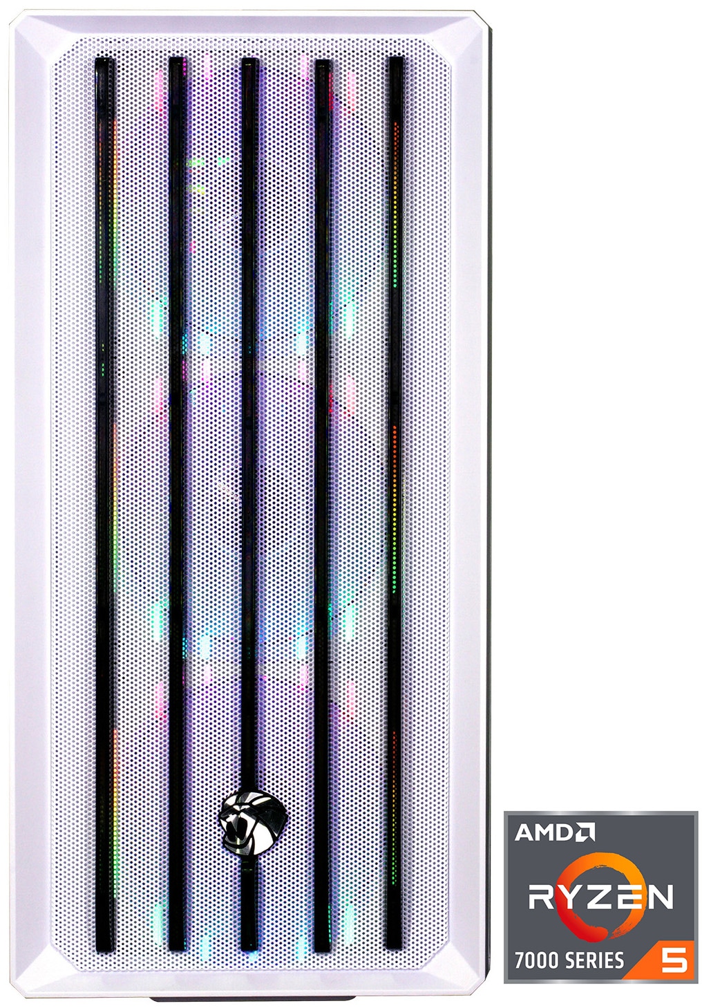 GAMEMAX Gaming-PC »CLAW WH 8107 AMD Ryzen 5 7500F 32GB DDR5 1TB SSD RTX 5060Ti« DDR5 RAM, Windows 11, Wasserkühlung