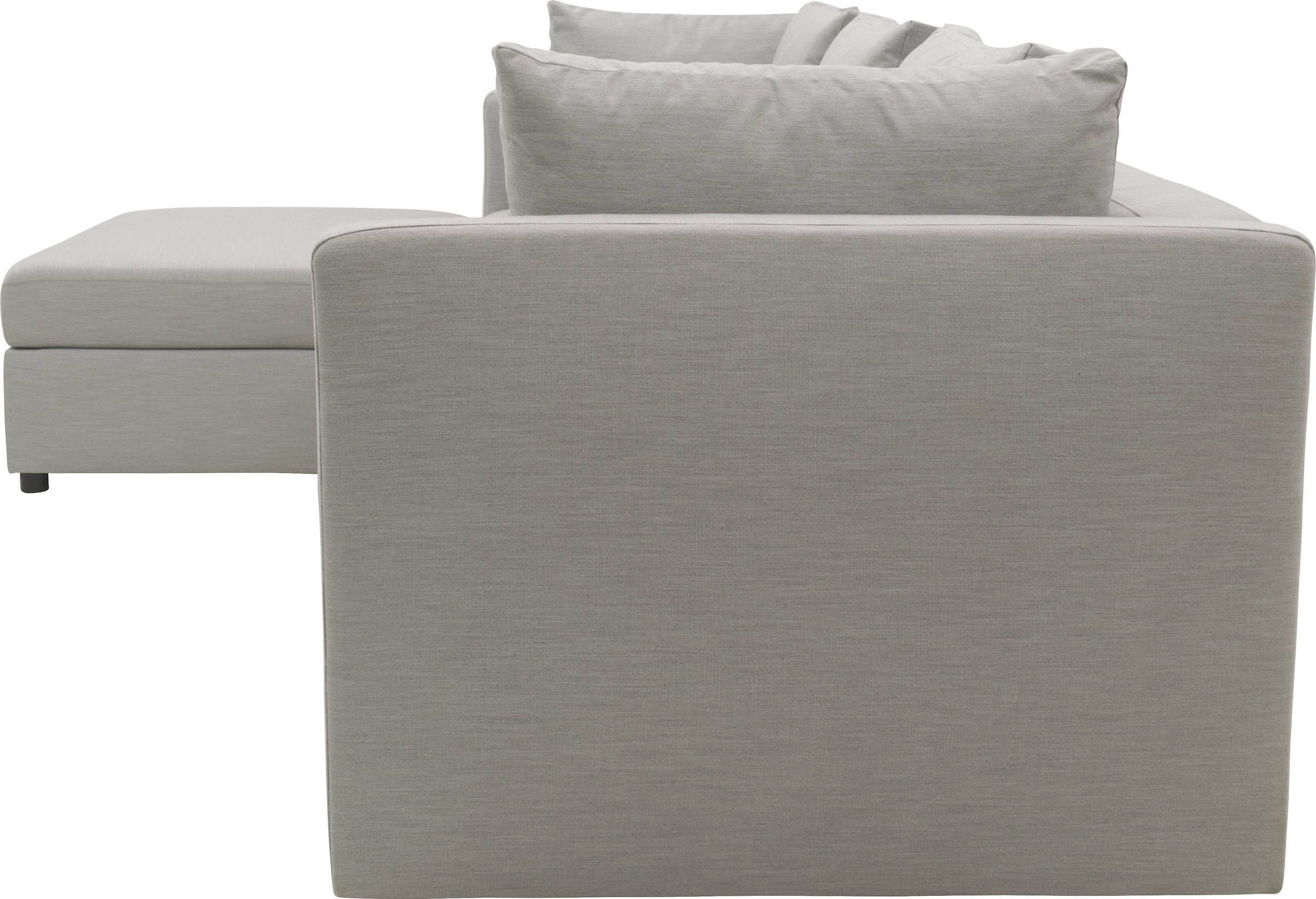 DOMO collection Ecksofa »Solskin, individuell erweiterbar/kombinierbar L-Form«, mit losen Kissen. Rücken- und Seitenteile als Stecksystem.