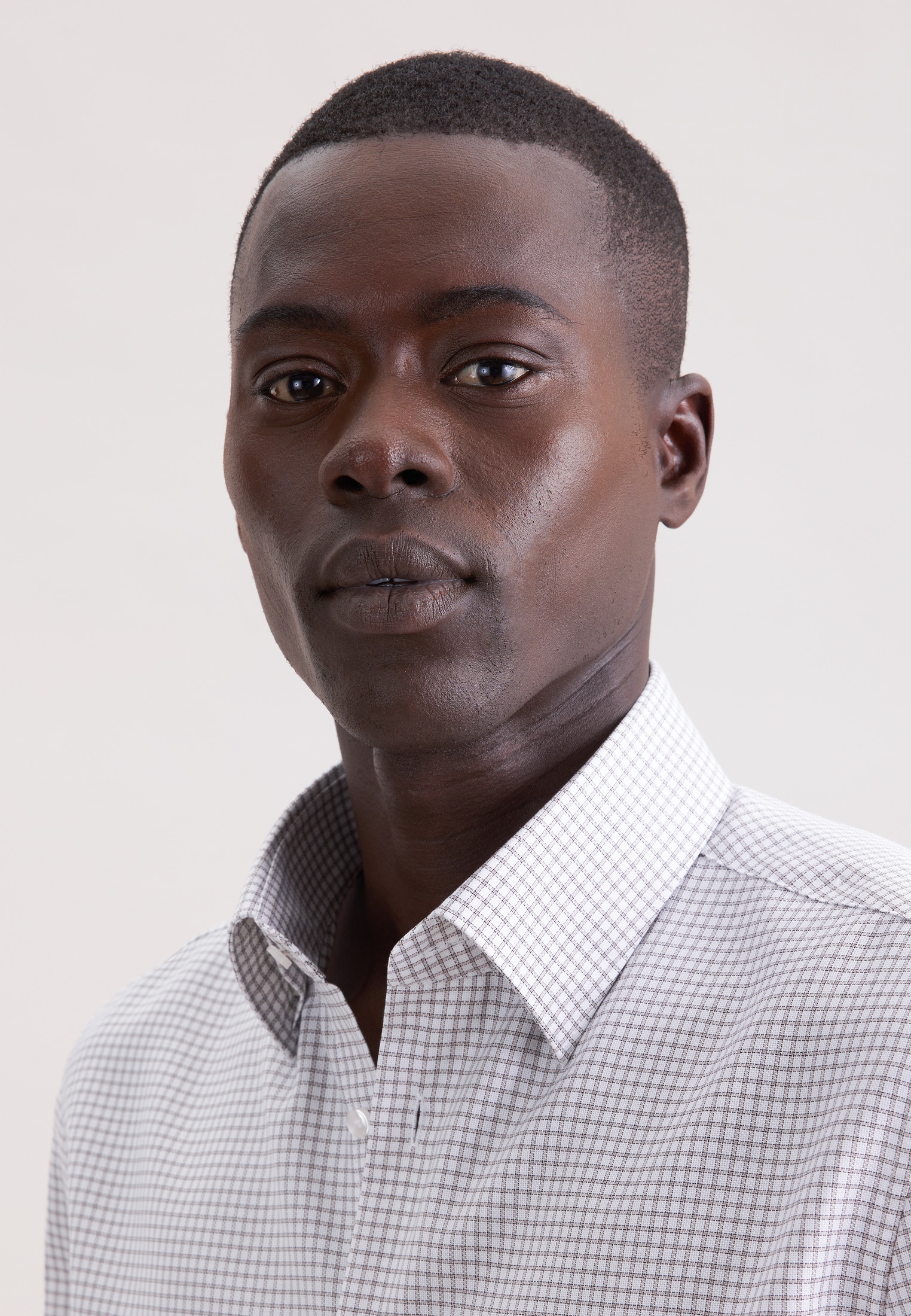 seidensticker Businesshemd »Schwarze Rose« Shaped 1/1 Covered-Button-Down-Kragen Karo