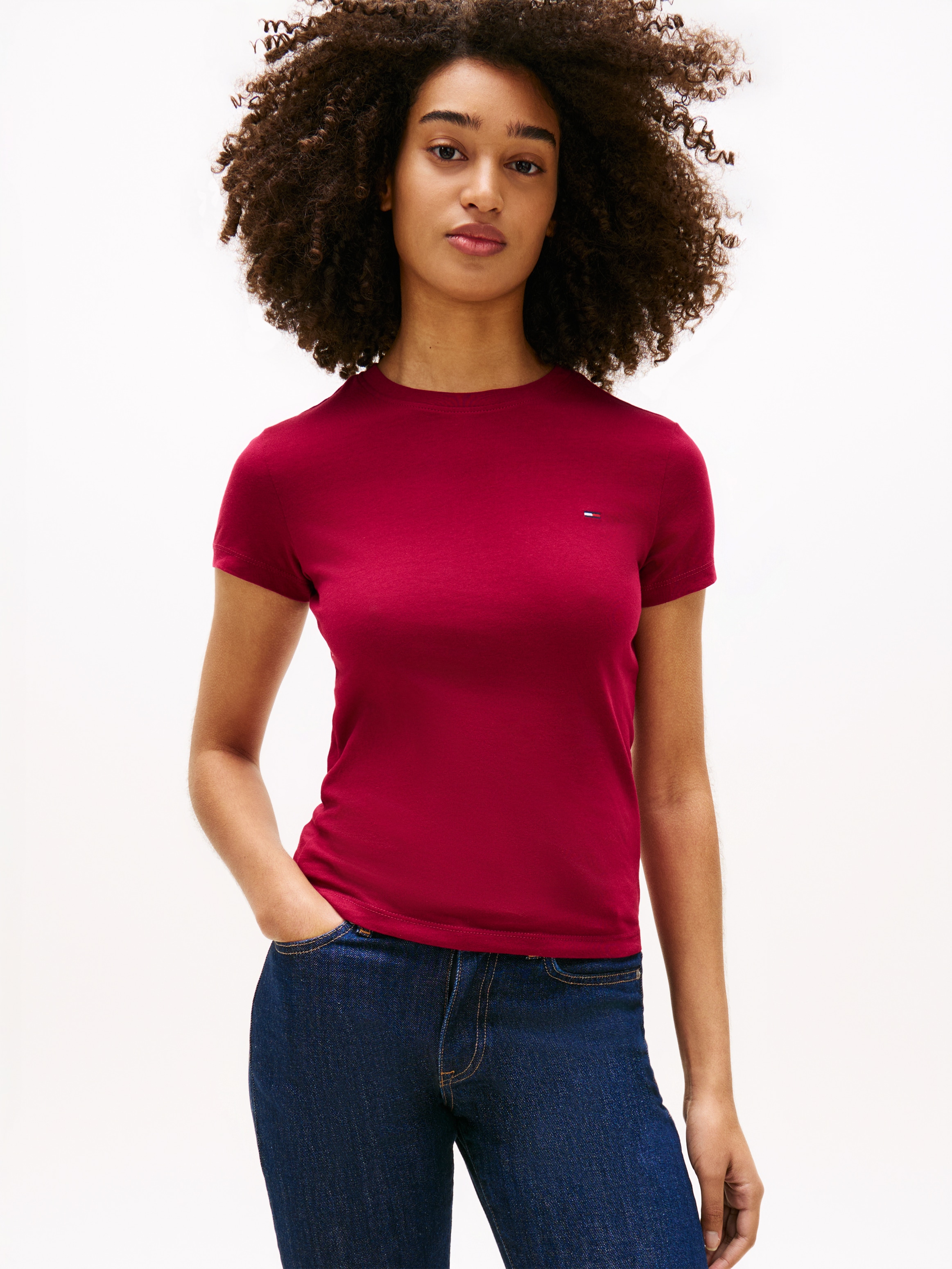 Tommy Jeans T-Shirt »TJW 2PACK C-NECK TEE« Packung, 2er, 2 Stk. mit Logo-Stickerei