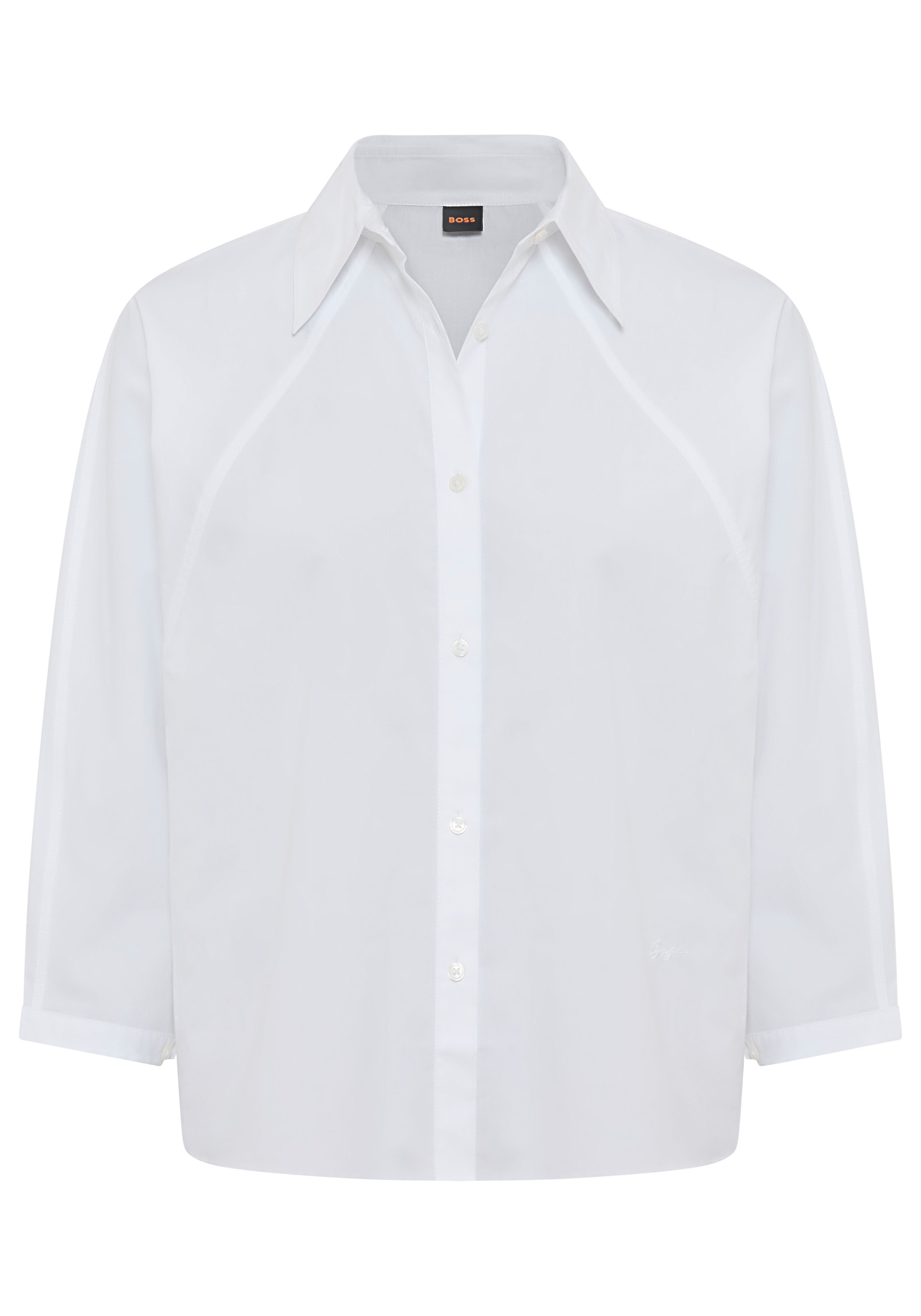 BOSS ORANGE Hemdbluse »Belenta Premium Damenmode« aus Baumwoll-Popeline, mit Kimonoärmeln