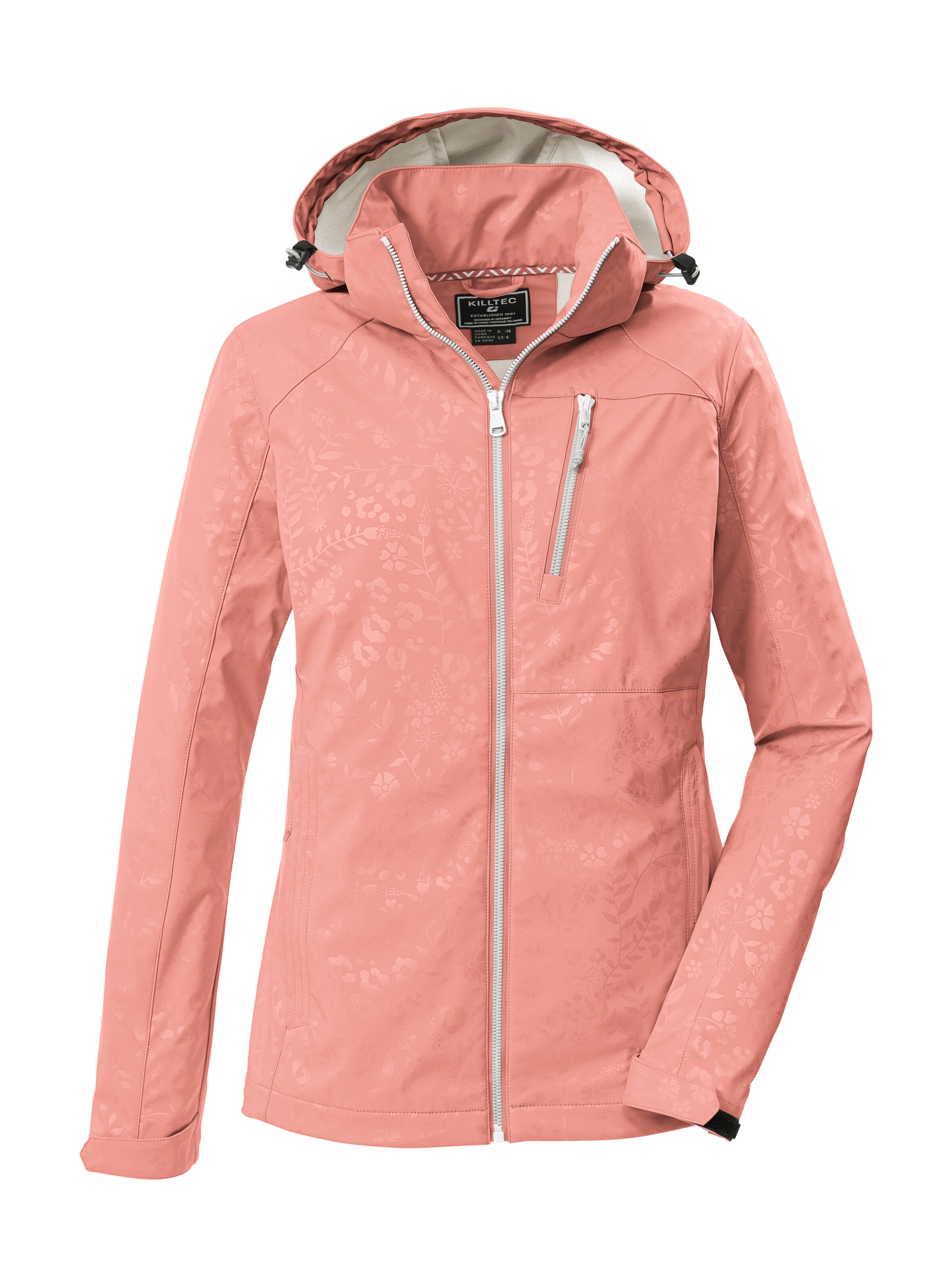 Killtec Softshelljacke »KOS 13 WMN SFTSHLL JCKT FLORAL« Wasserabweisende, winddichte Softshelljacke mit floralem Muster