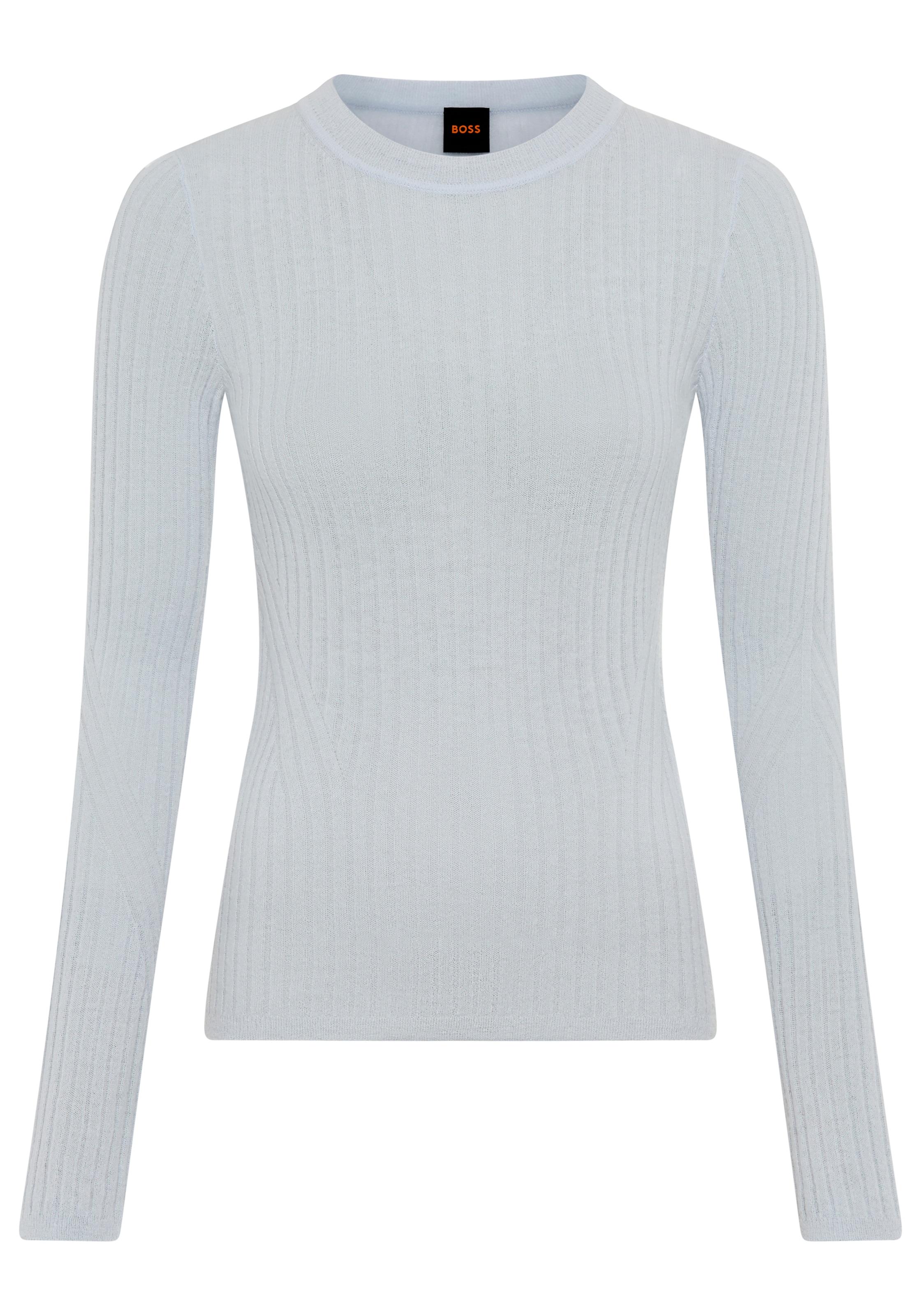 BOSS ORANGE Rundhalspullover »Fennoni Premium Damenmode« Schurwoll-Mix, slim fit