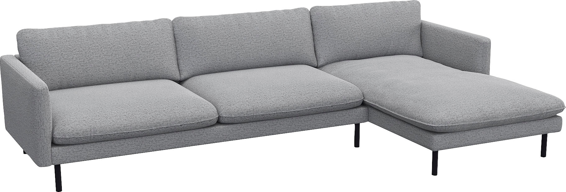 FLEXLUX Ecksofa »Bolzano, elegant und bequem, L-Form« Sitzaufbau mit Kaltschaum & Stahl-Wellen, loose Sitz -& Rückenkissen