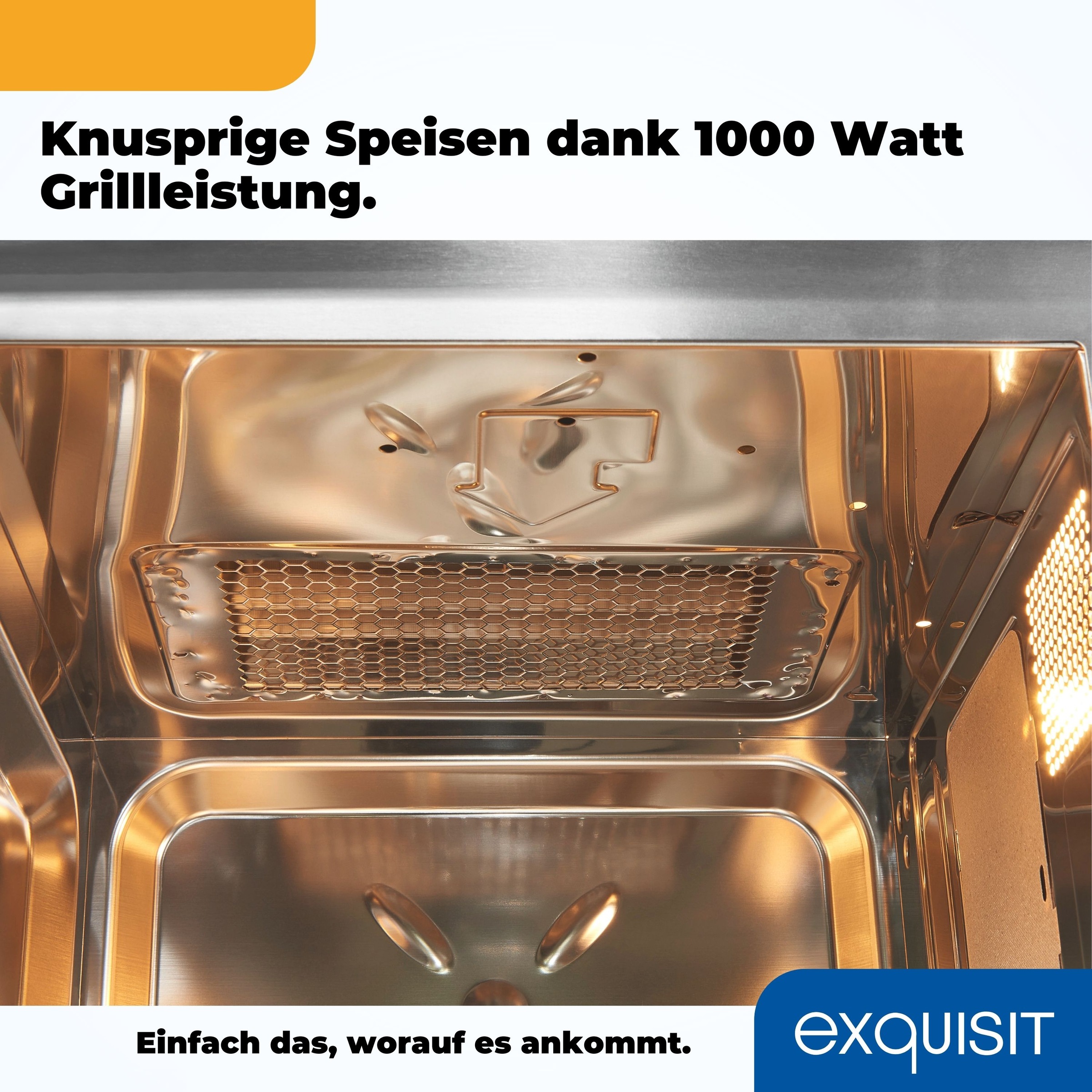 exquisit Einbau-Mikrowelle »EMW20-DG-020«, Grill-Mikrowelle, 1300 W
