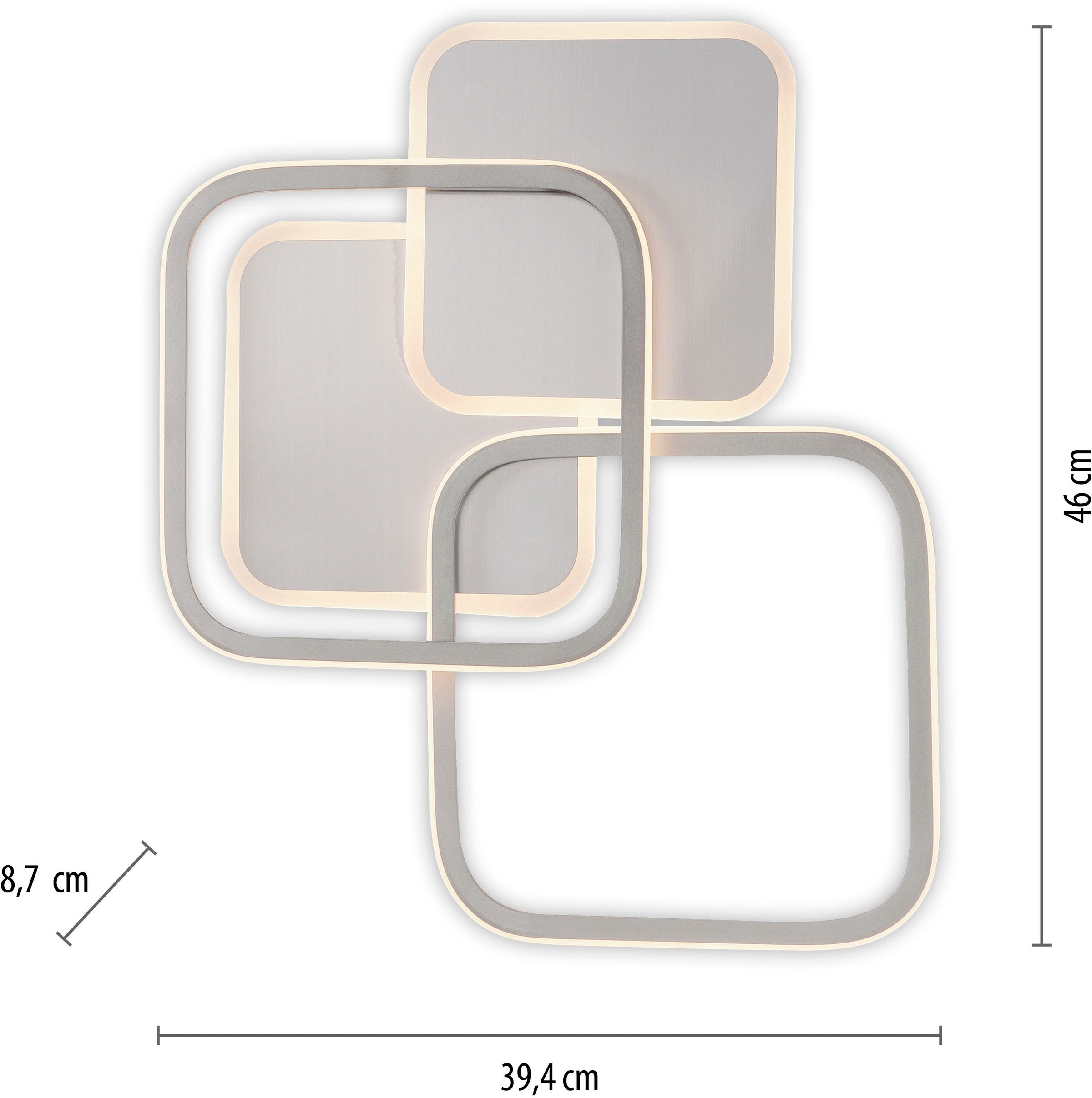 JUST LIGHT Deckenleuchte »SEVENT«, 1 flammig, Leuchtmittel LED-Board | LED fest integriert, LED