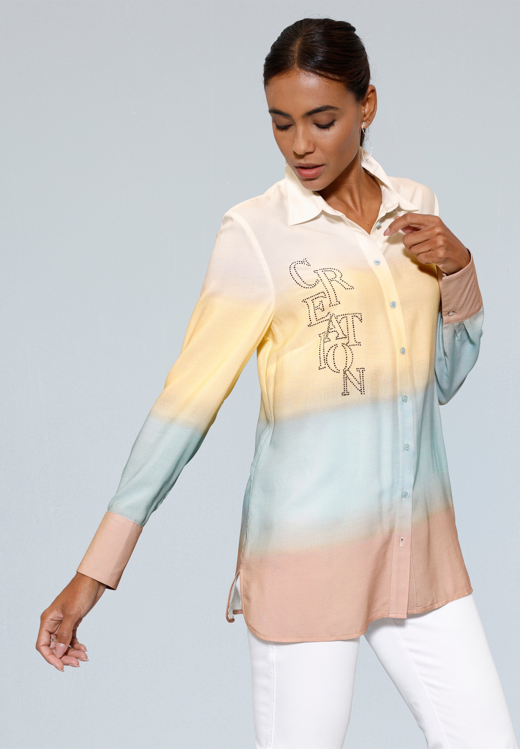 creation L Klassische Bluse »Bluse Longbluse«