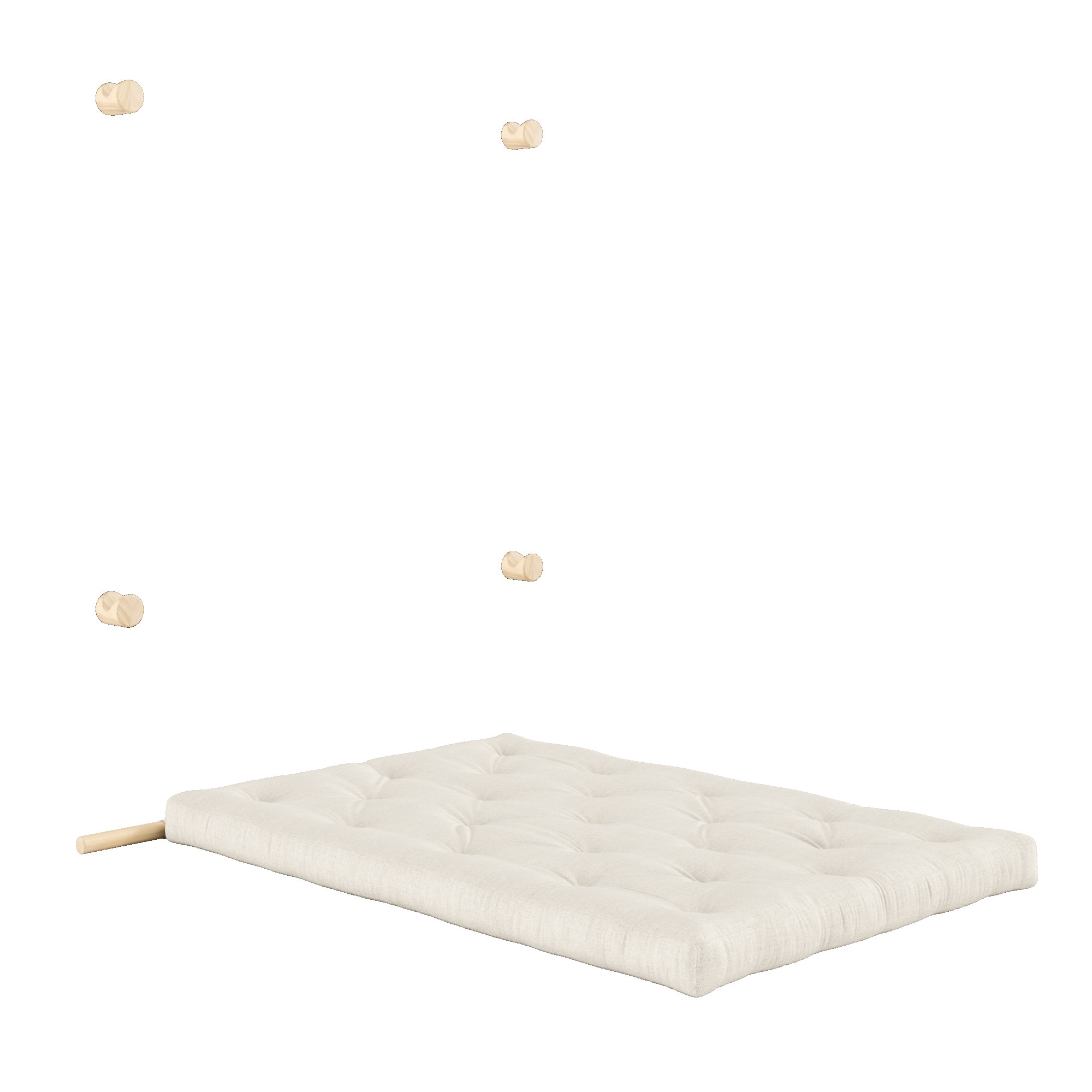 Karup Design Schlafsofa »Hooked Schlafsessel, Sitz- und Schlafplatz, Wandmontiert, platzsparend«, Futonmatratze inkl. Halterungsset aus FSC®-zertifiziertem Massivholz