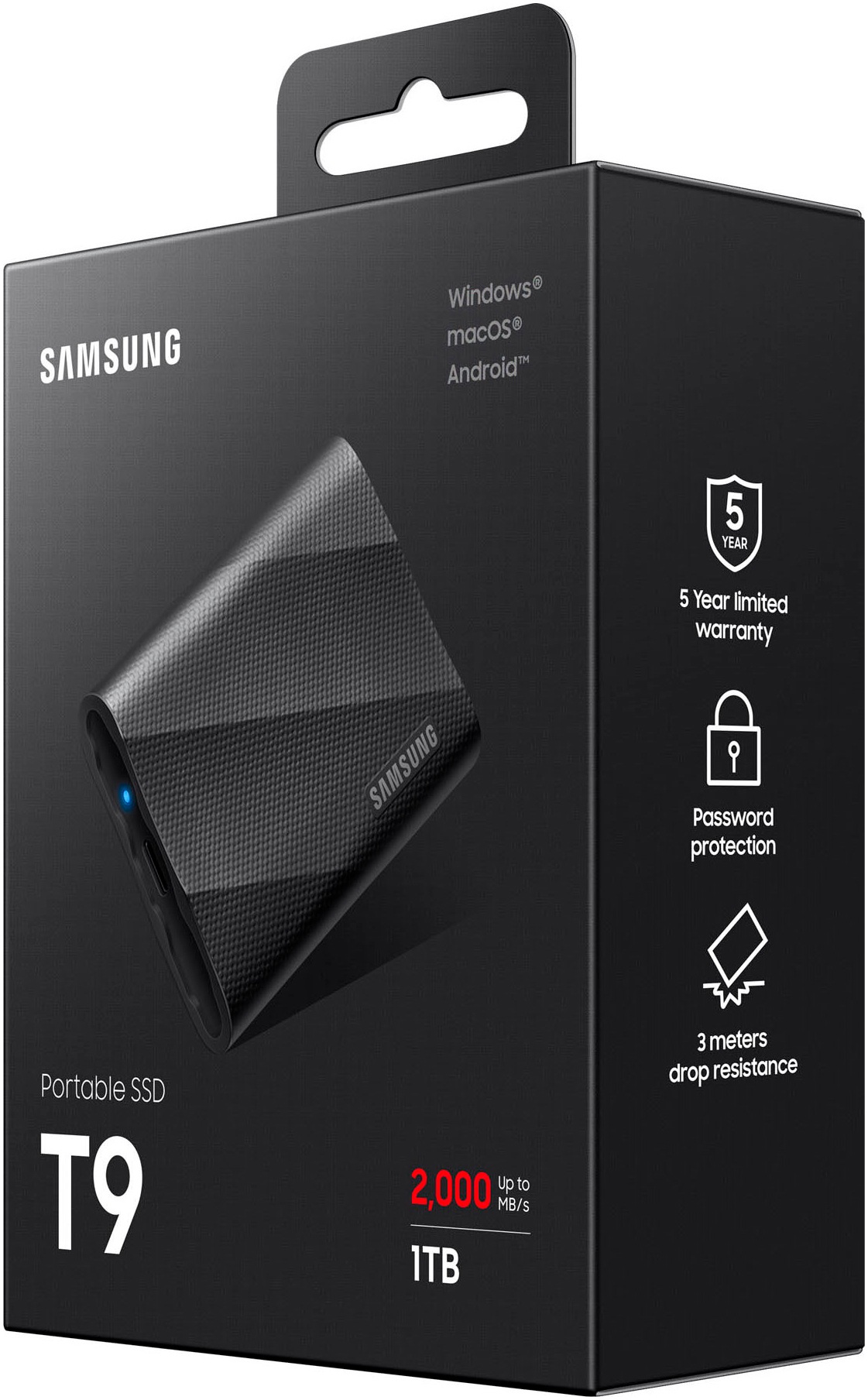 Samsung externe SSD »Portable SSD T9 1TB«, Anschluss USB Typ-C,3.2 Gen 2 (3.1 Gen 2)