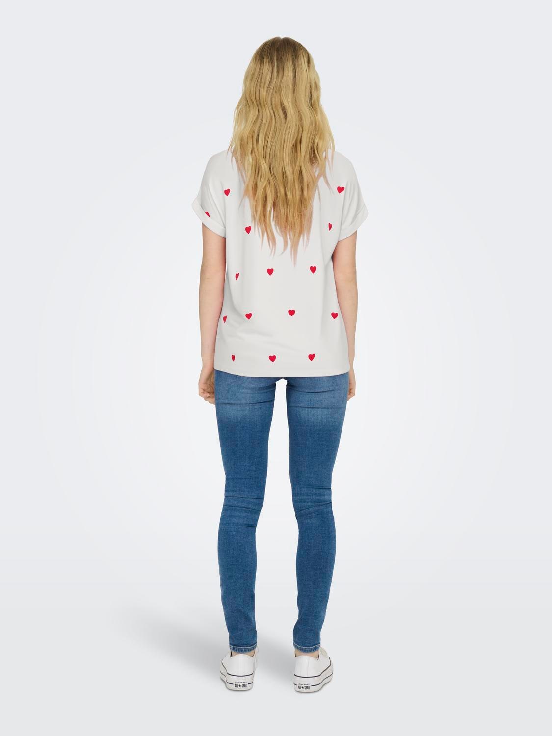 ONLY Kurzarmshirt »ONLMOSTER S/S AOP TOP CS JRS« Viskosemischung, regular fit, Rundhals