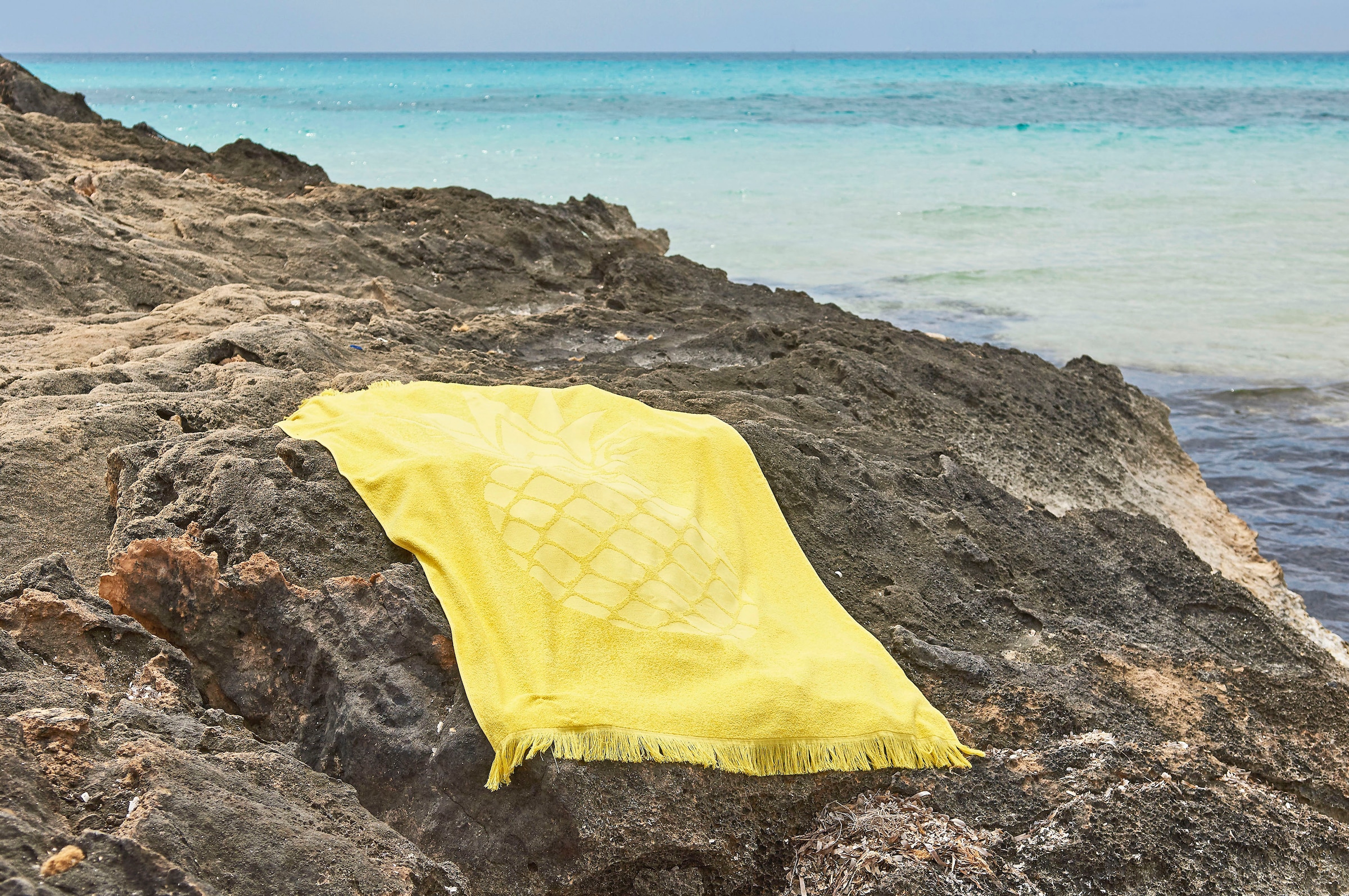 done.® Hamamtücher »Pineapple«, (1 St.), saugfähige Frottier-Innenseite, ideal als Sauna- oder Strandtuch