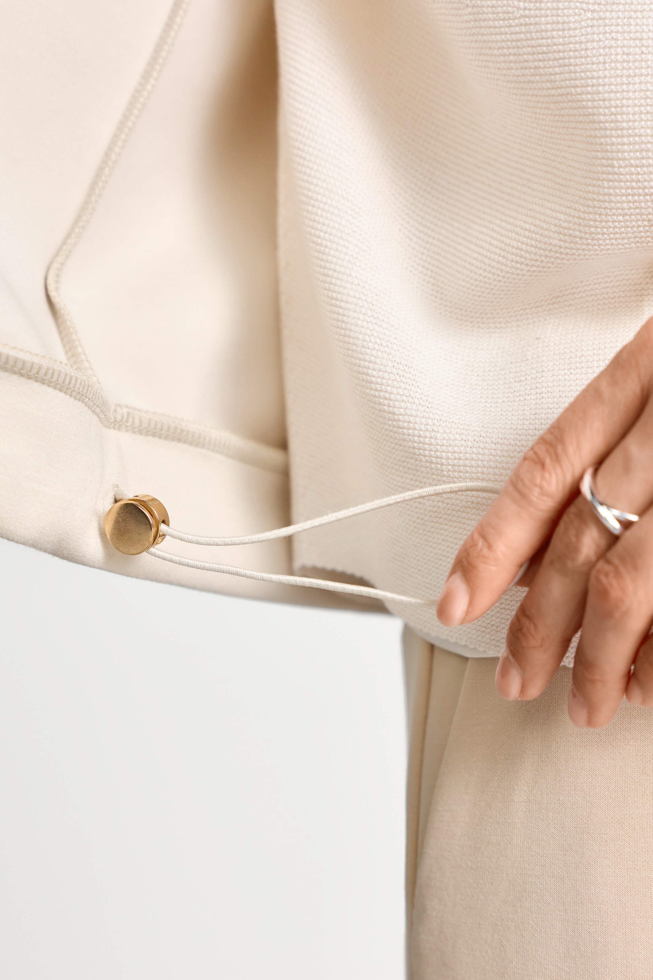 RICHROYAL Sweatjacke Tunnelzug-Saum, Stehkragen, regular fit