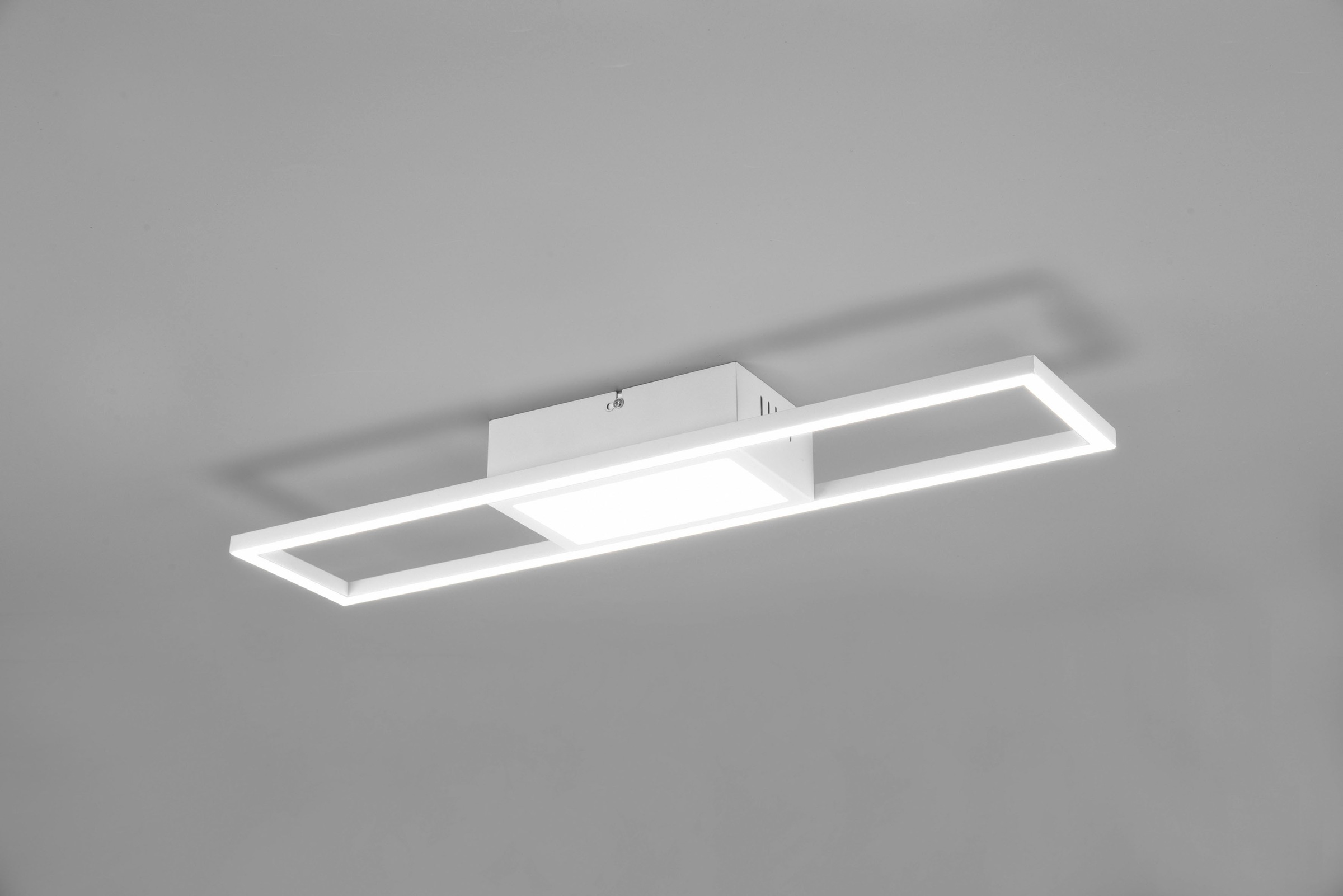 REALITY Leuchten LED Deckenleuchte »Rigido«, 1 flammig, Leuchtmittel LED-Board | LED fest integriert, Deckenlampe mit Fernbedienung dimmbar Lichtfarbe einstellbar Memory