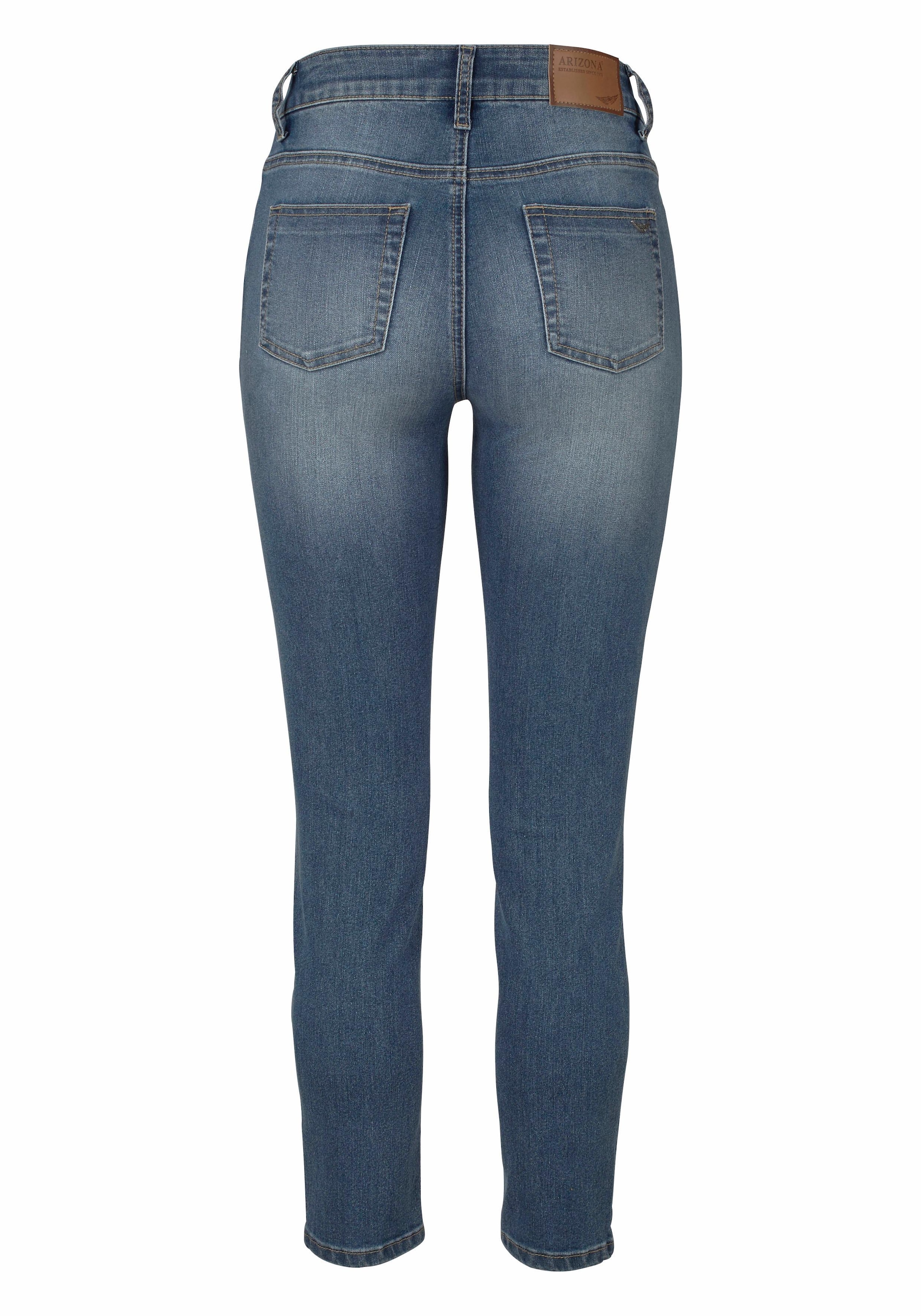 Arizona 7/8-Jeans »Shaping«, eng anliegend, Röhrenjeans, Used-Waschung, High-Waist, 7/8-Länge