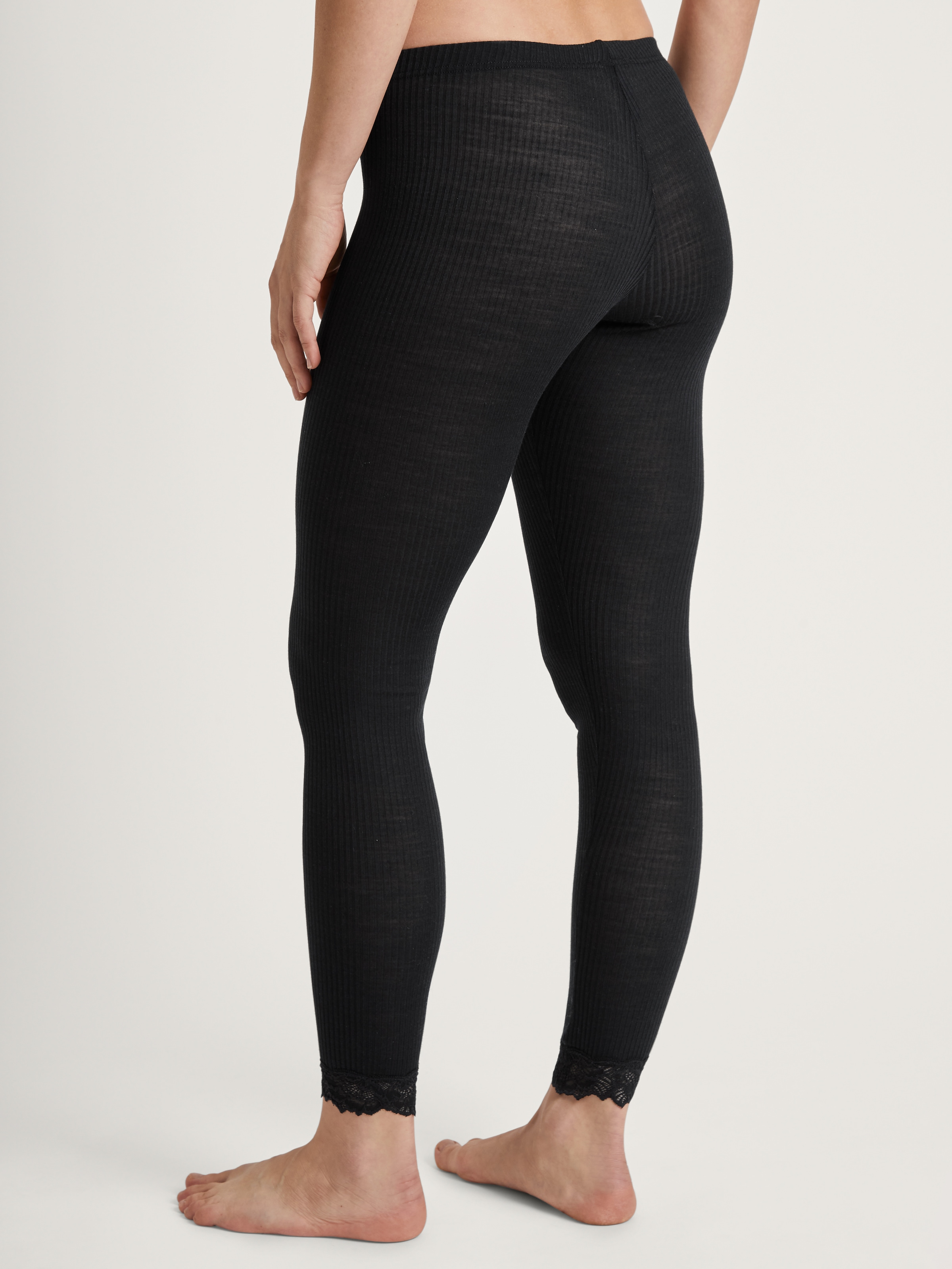 CALIDA Leggings »Silky Wool Joy«, mit Spitzensaum