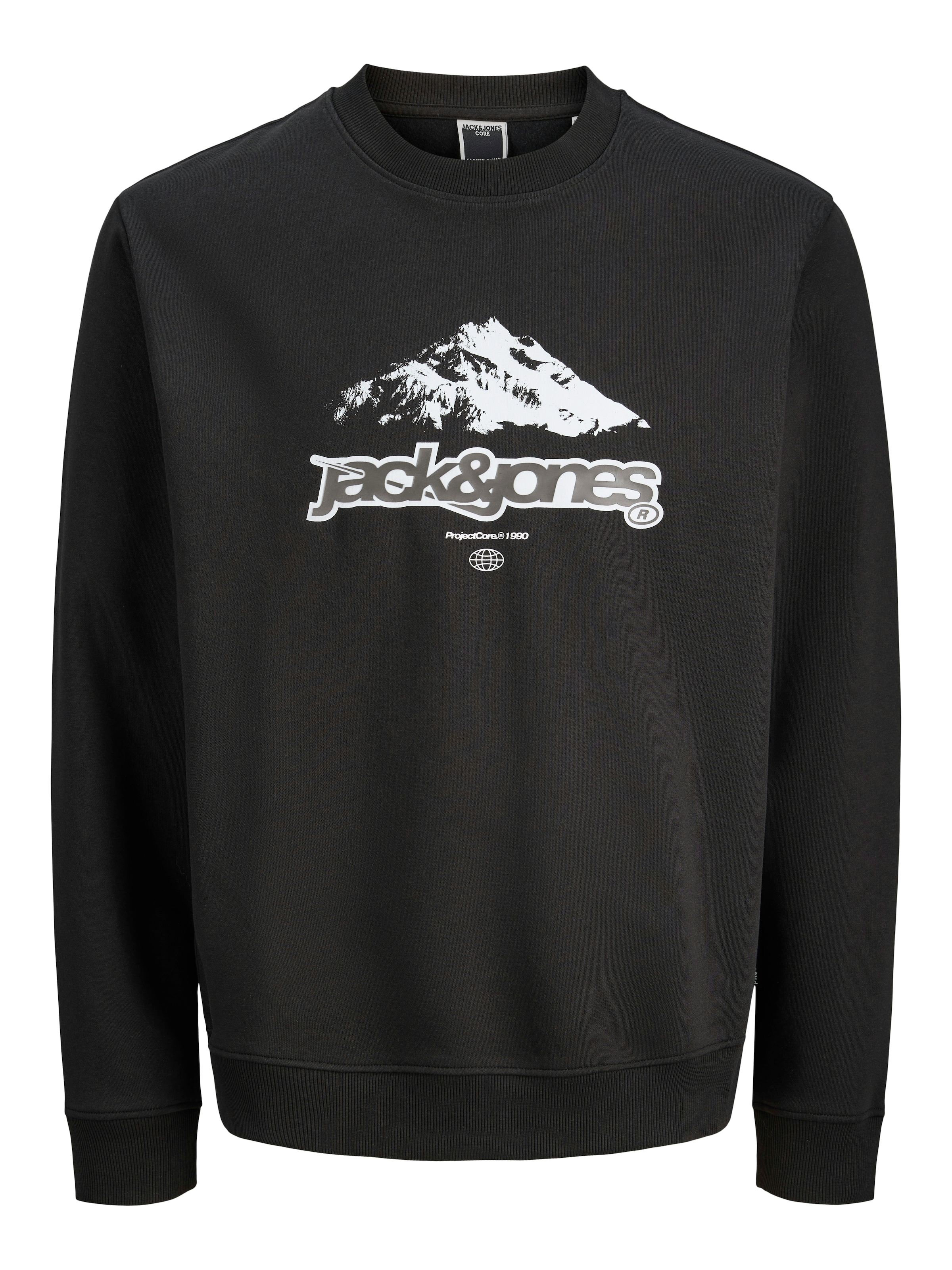 Jack & Jones Kapuzensweatshirt »JCOFLARE FRONT PRINT SWEAT CREW NECK«
