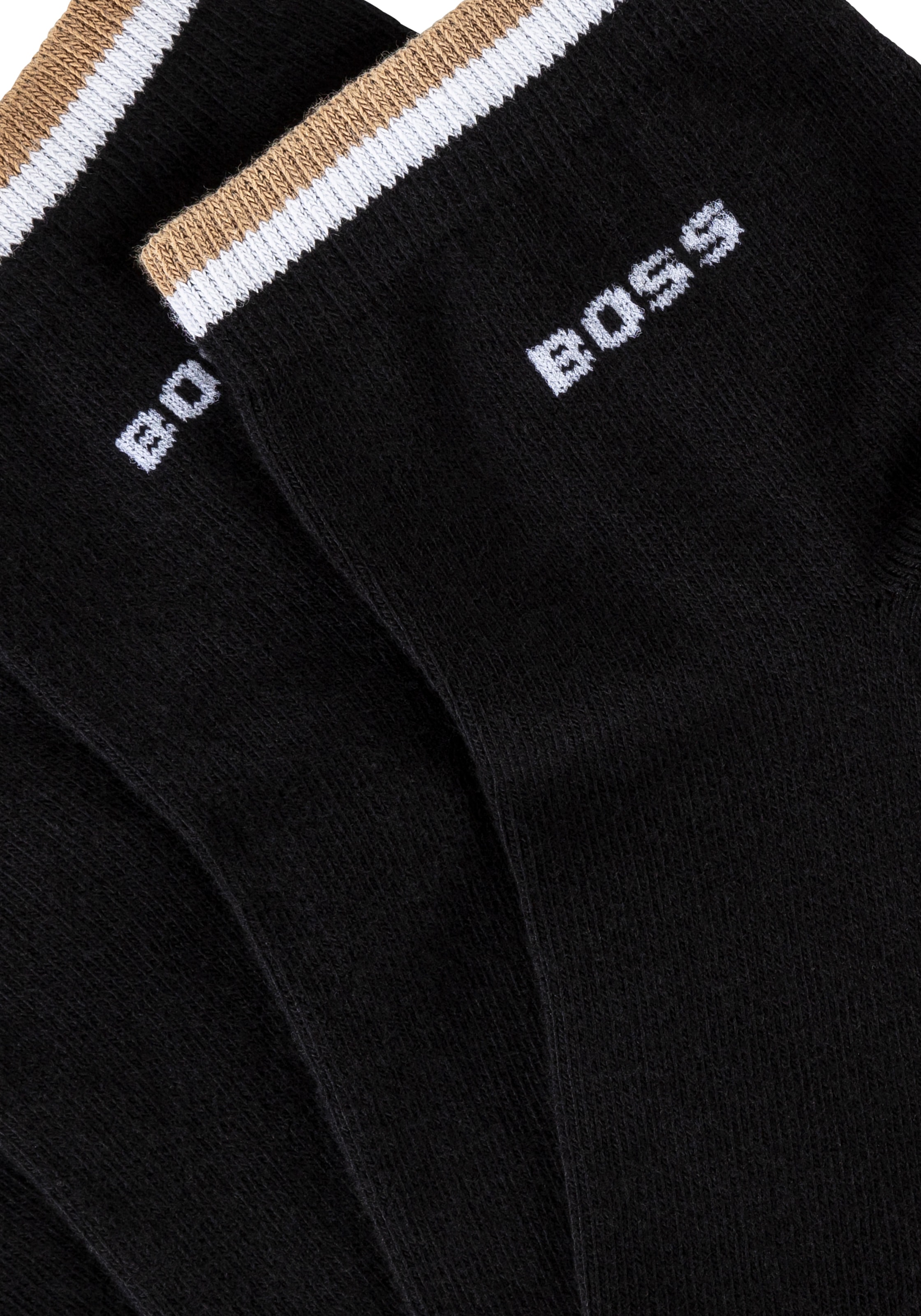 BOSS Freizeitsocken »2P SH Stripe CC« Packung, 2er, 2 Stk. tlg. mit BOSS Schriftzug
