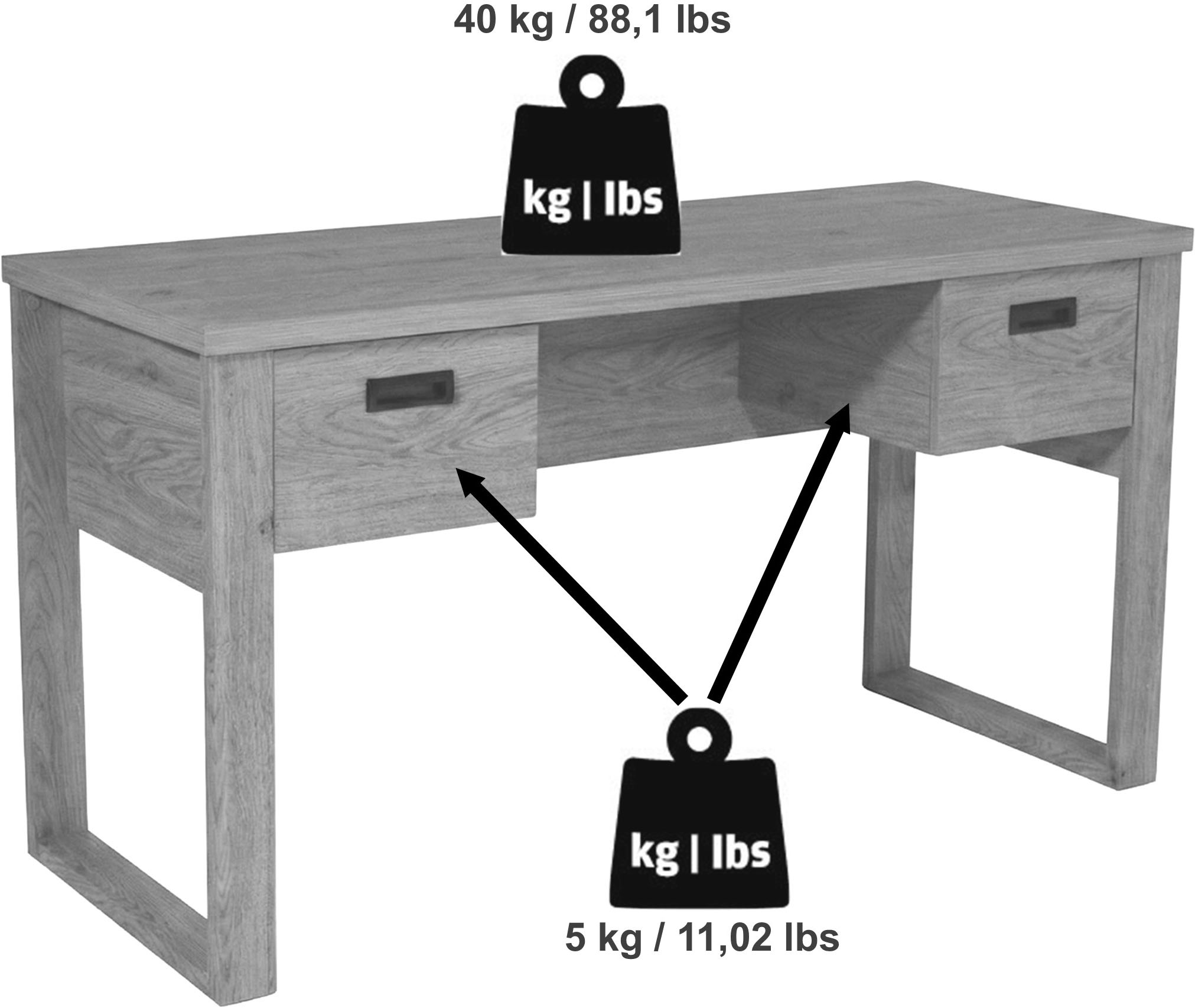 Jahnke Schreibtisch »RIVA D 140« Schreibtisch,Stauraum,2 Türen, Metallgriffe,Eiche-Optik,Breite:140 cm
