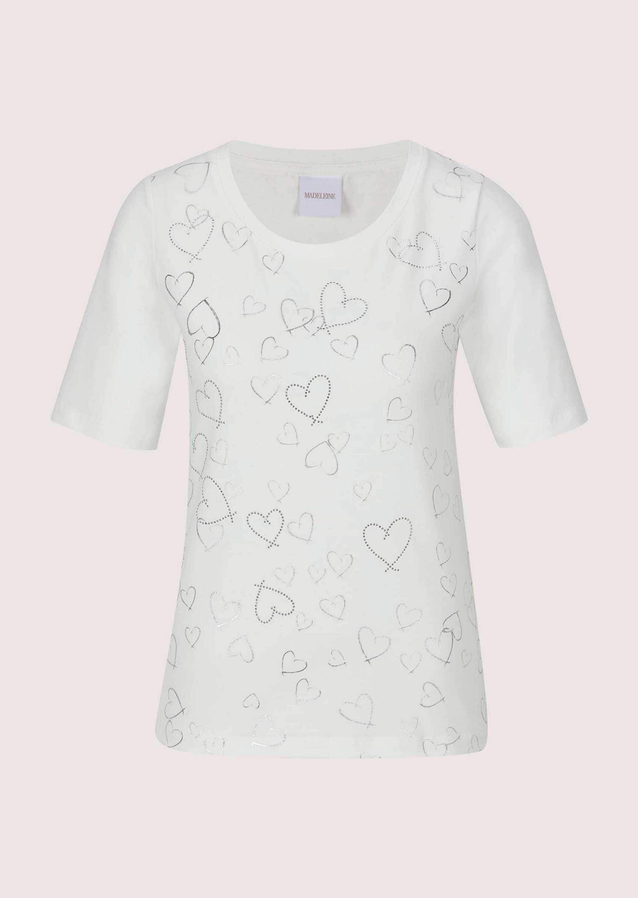 MADELEINE Kurzarmshirt »Shirt Print-Shirt mit Rundhals, Kurzarm« Strasssteine