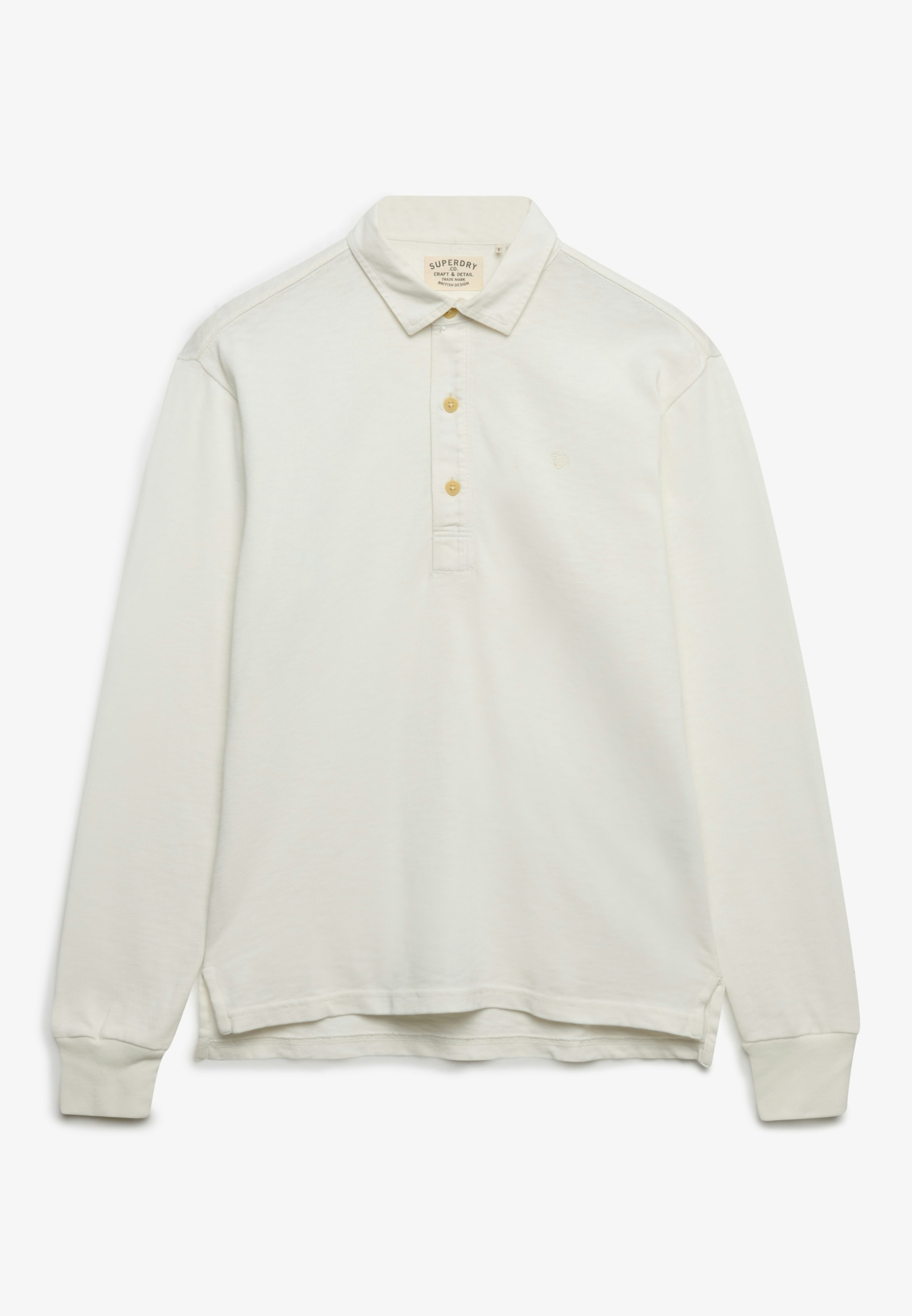 Superdry Langarm-Poloshirt »CLASSIC RUGBY TOP« aus Baumwolle und Single Jersey, Relaxed Fit, mit kurzer Knopfleiste