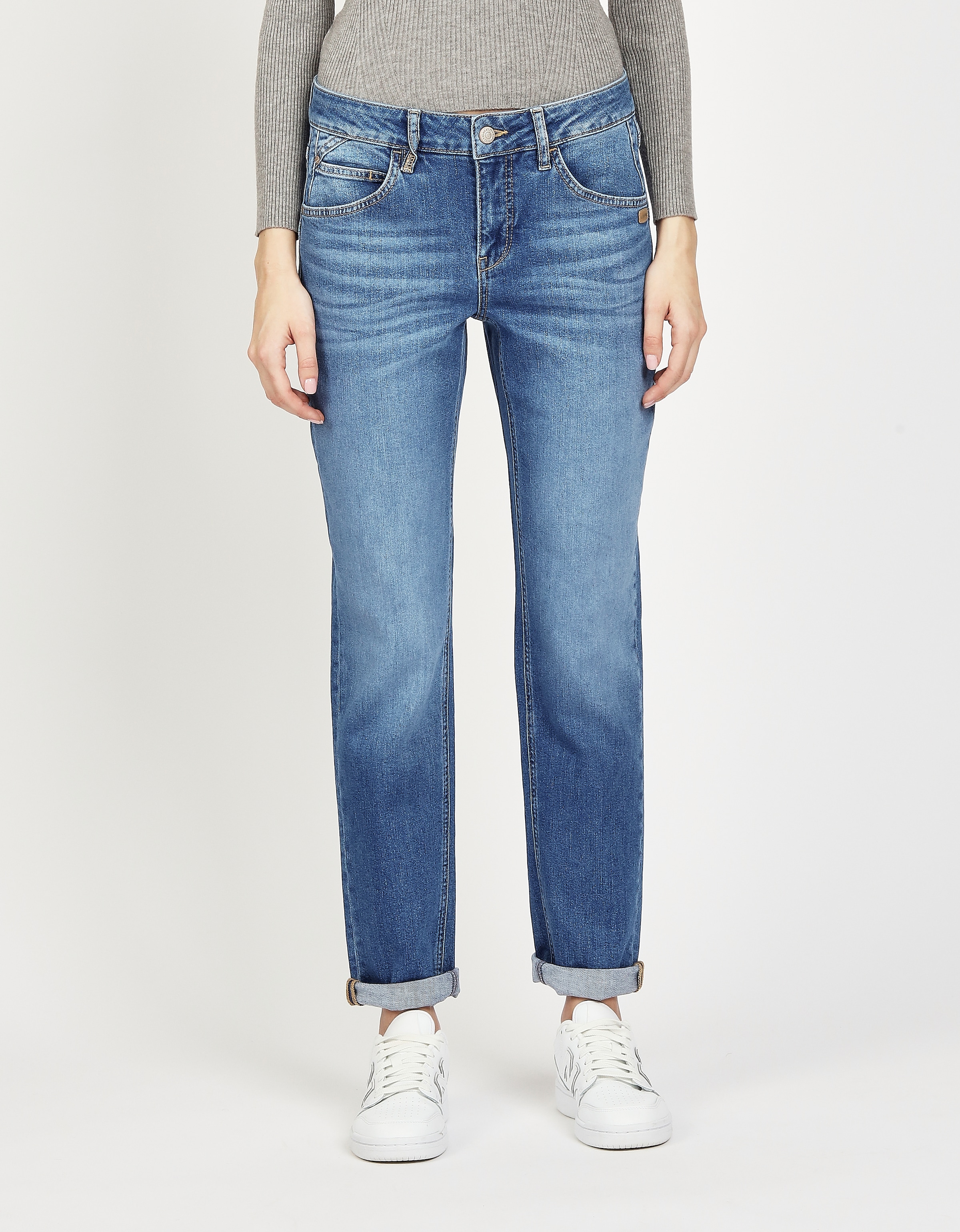 GANG 5-Pocket-Jeans »94JOLINE BOYFRIEND«, in cropped Länge